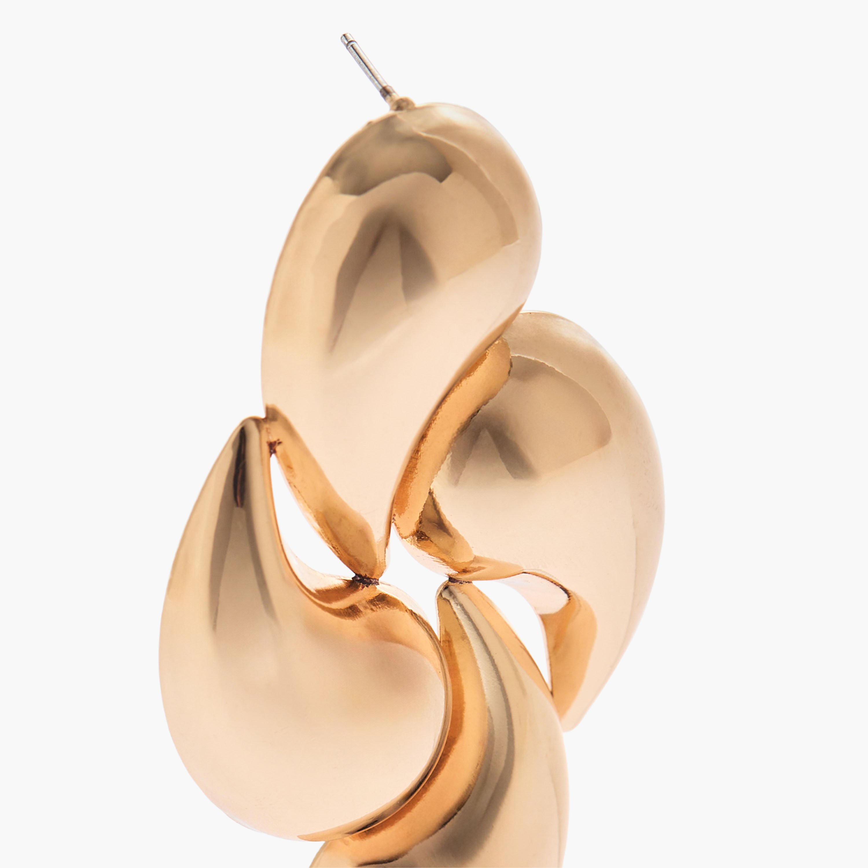 Gold Tone Teardrop Earrings with Pushback Closure-women-watchesandjewellery-jewellery-earrings-image-3