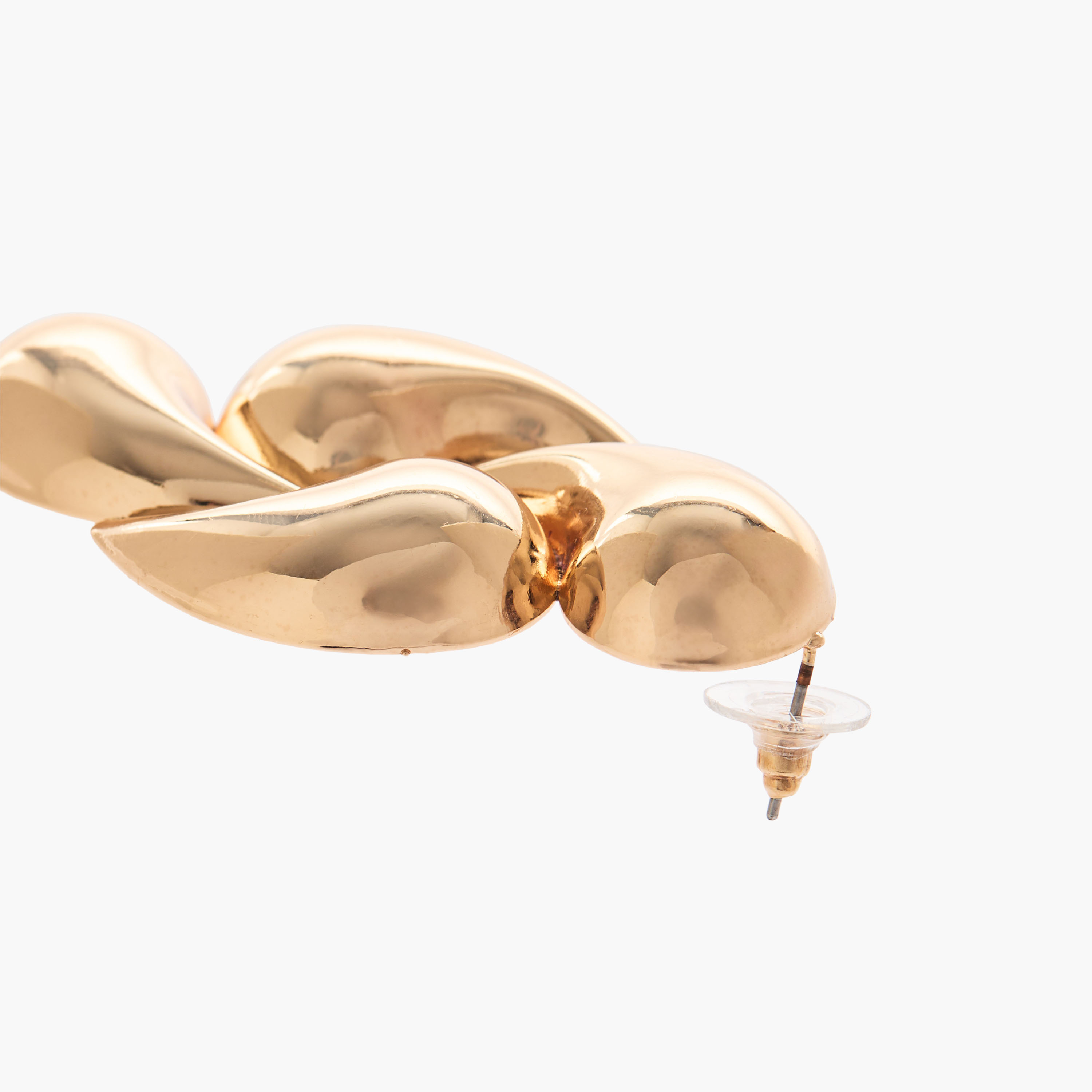 Gold Tone Teardrop Earrings with Pushback Closure-women-watchesandjewellery-jewellery-earrings-image-4
