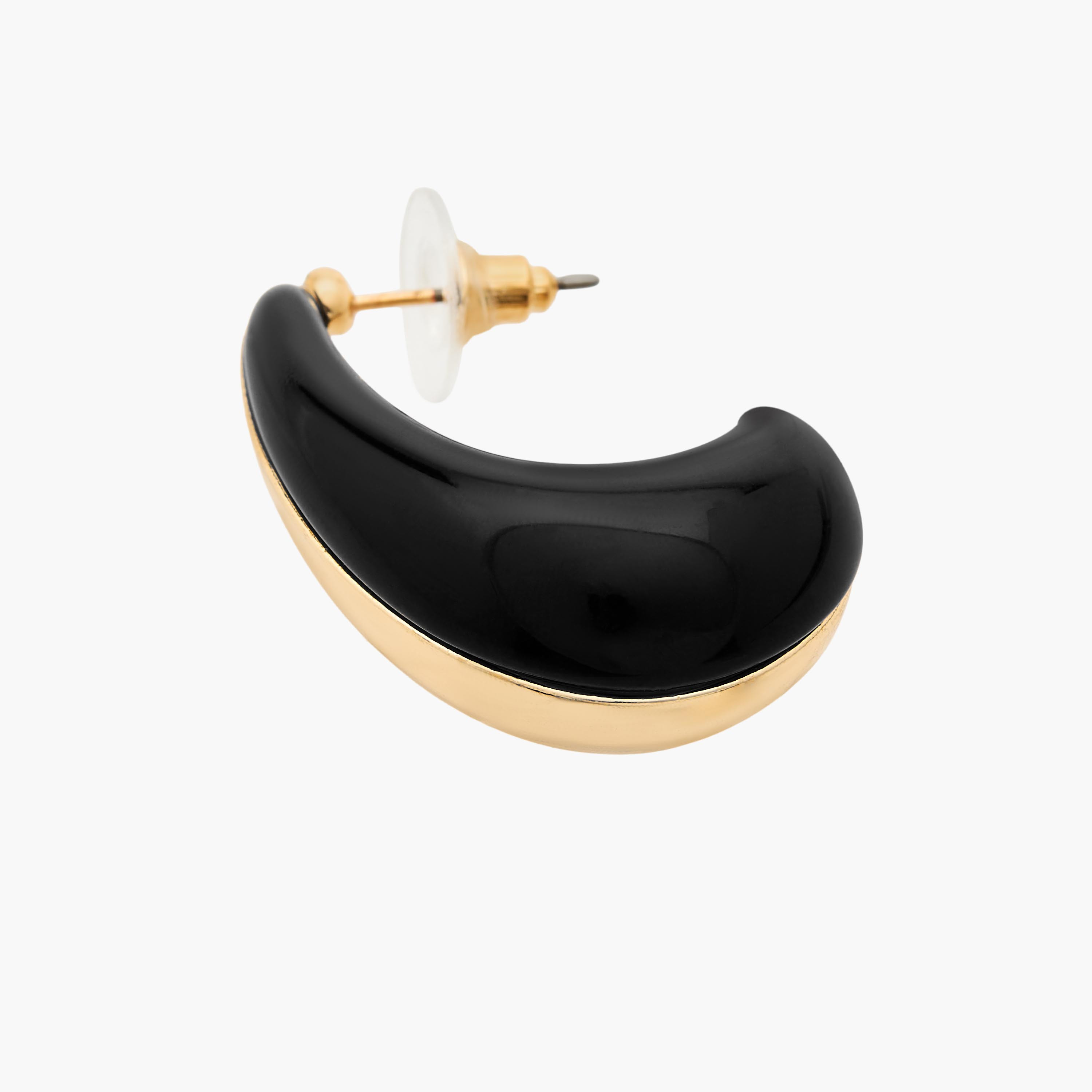 Metallic Hoop Earrings with Pushback Closure-women-watchesandjewellery-jewellery-earrings-image-4