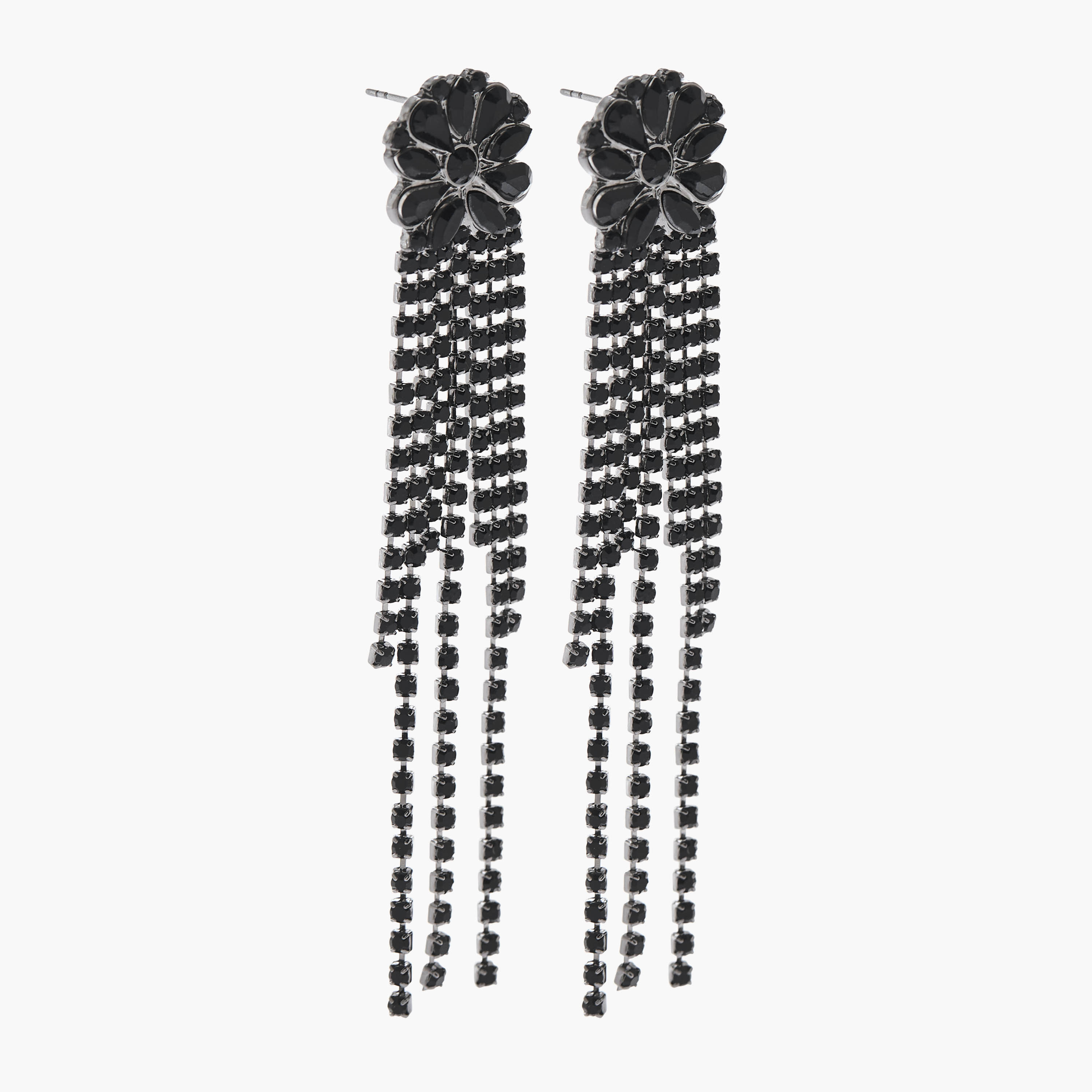 Stone Embellished Dangler Earrings with Pushback Closure-women-watchesandjewellery-jewellery-earrings-image-2