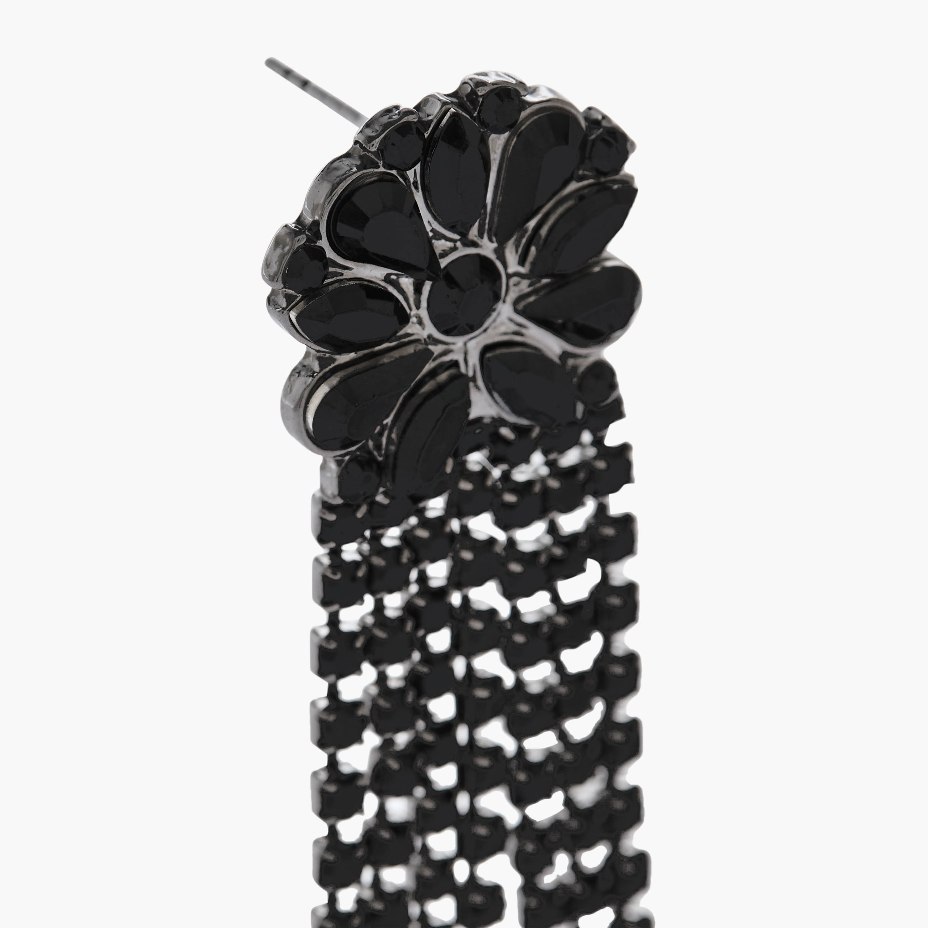 Stone Embellished Dangler Earrings with Pushback Closure-women-watchesandjewellery-jewellery-earrings-image-3