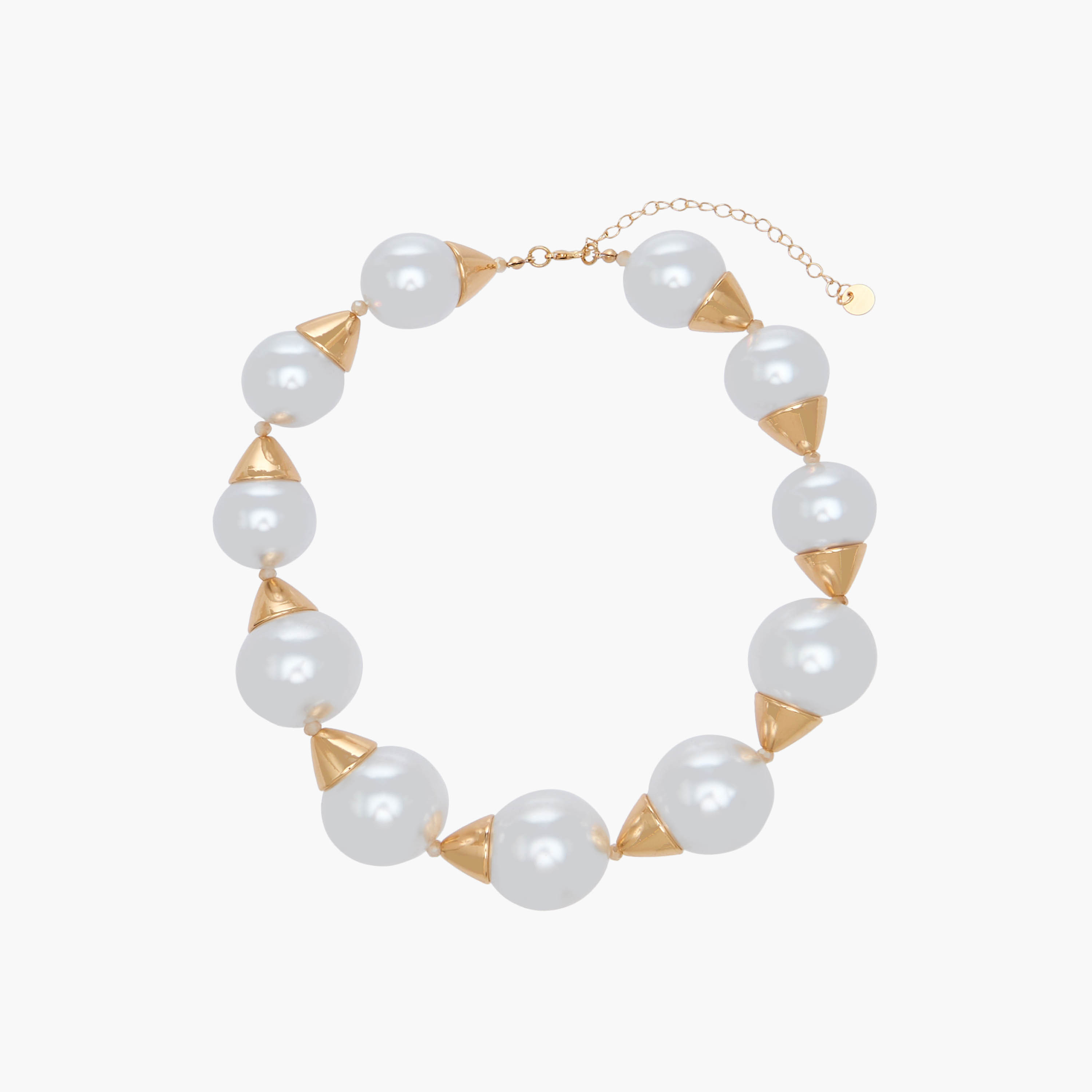 عقد معدن مزين بخرز لؤلؤ-women-watchesandjewellery-jewellery-necklacesandpendants-image-1