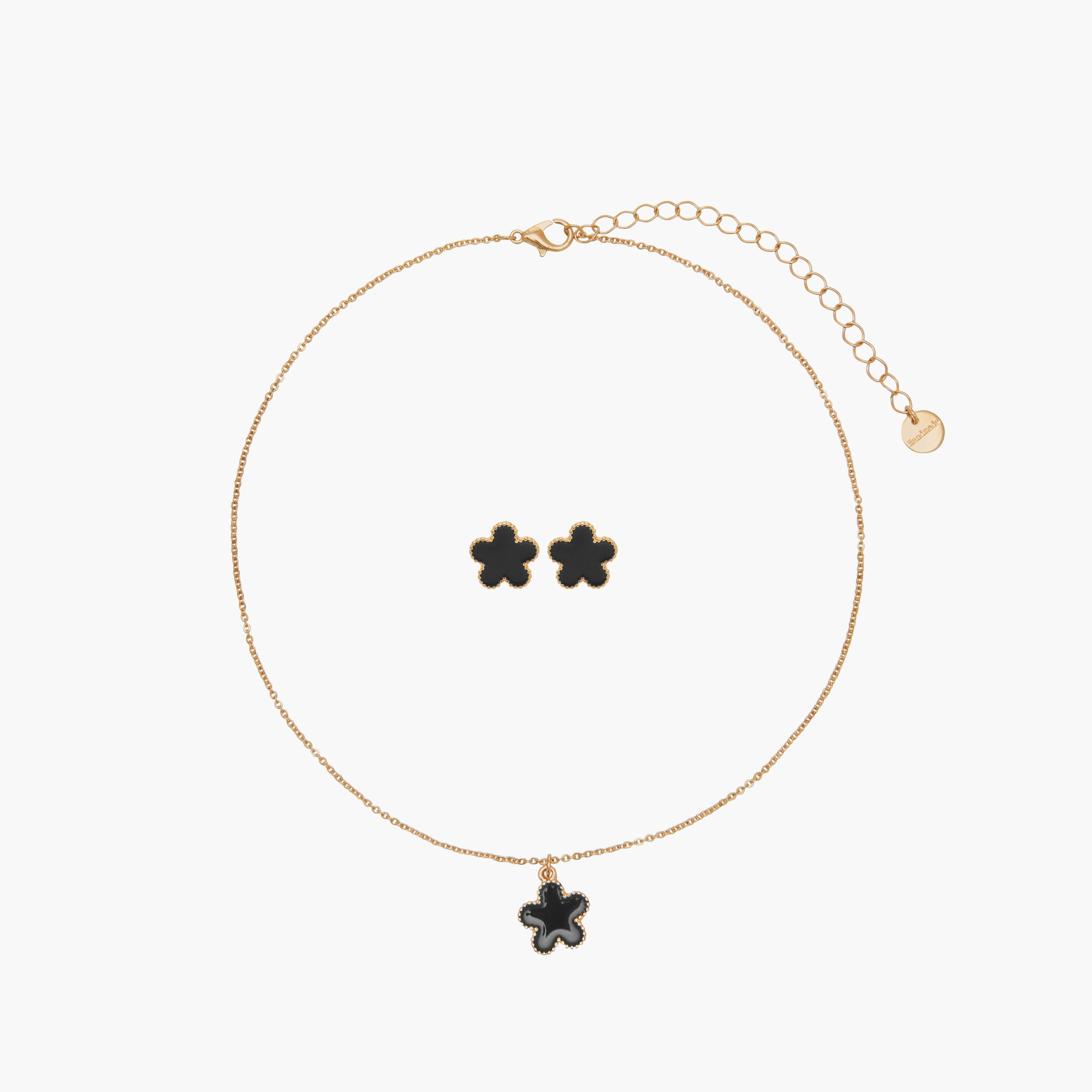 حلق وعقد مزين بالزهور - طقم من قطعتين-women-watchesandjewellery-jewellery-jewellerysets-image-1