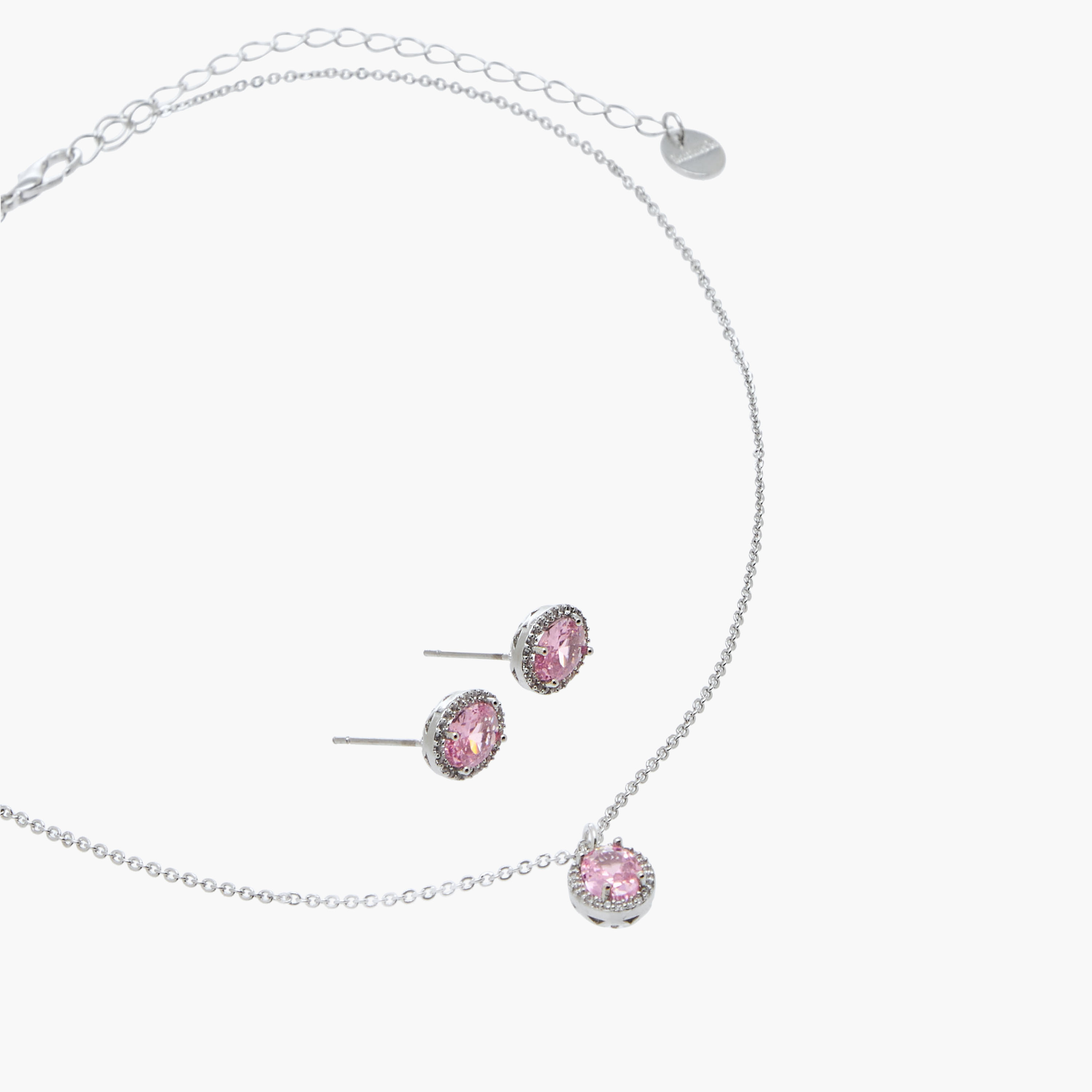 Set of 2 - Embellished Cubic Zirconia Necklace and Earrings-women-watchesandjewellery-jewellery-jewellerysets-image-3
