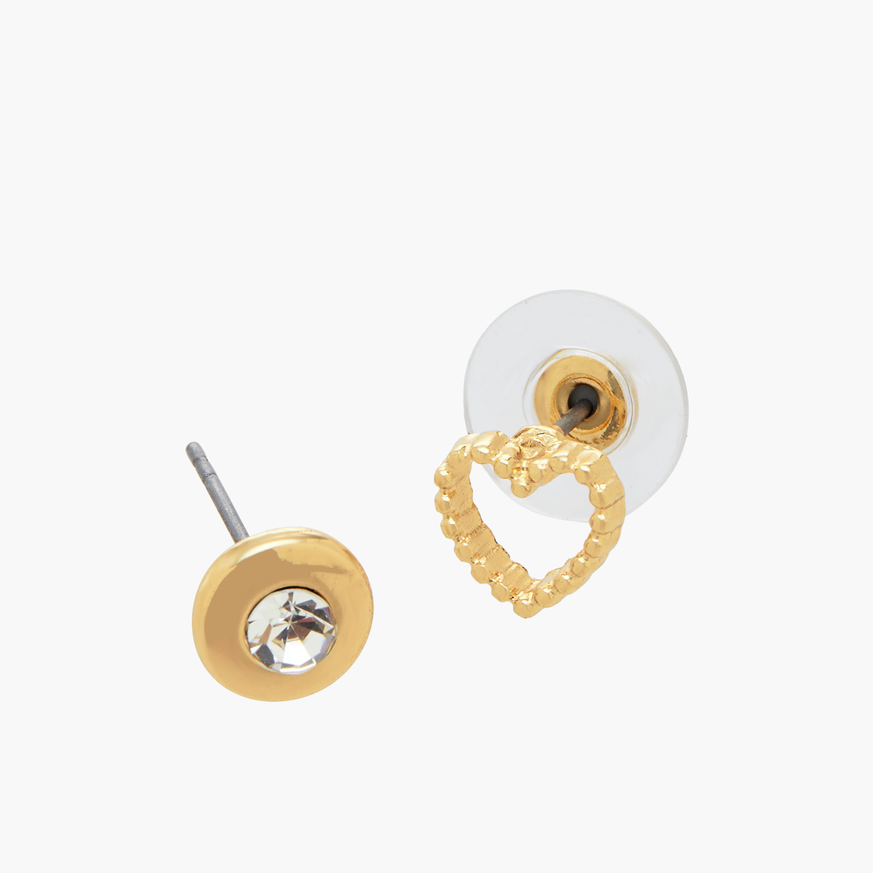 Pack of 6 Gold Tone Stud Earrings with Pushback Closure-women-watchesandjewellery-jewellery-earrings-image-4