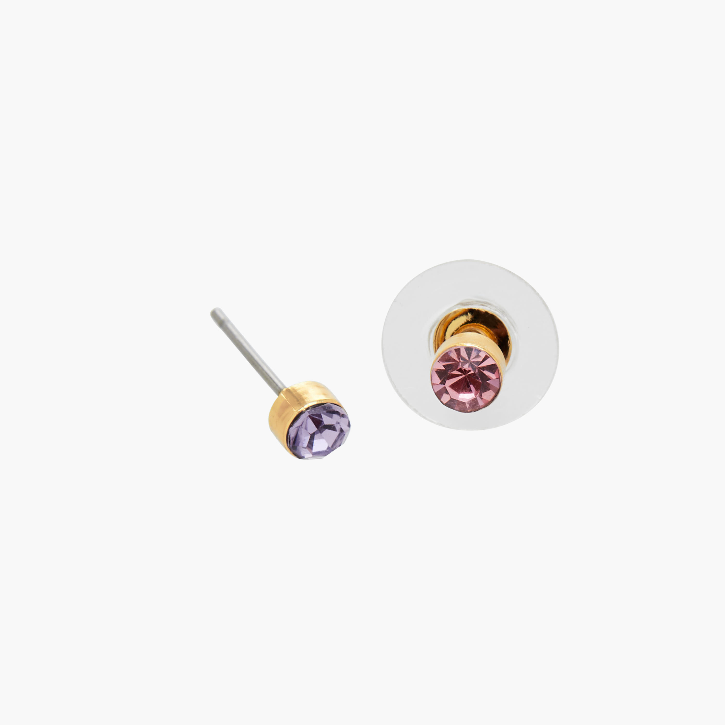 Pack of 6 Gold Tone Stone Embellished Stud Earrings with Pushback Closure-women-watchesandjewellery-jewellery-earrings-image-4