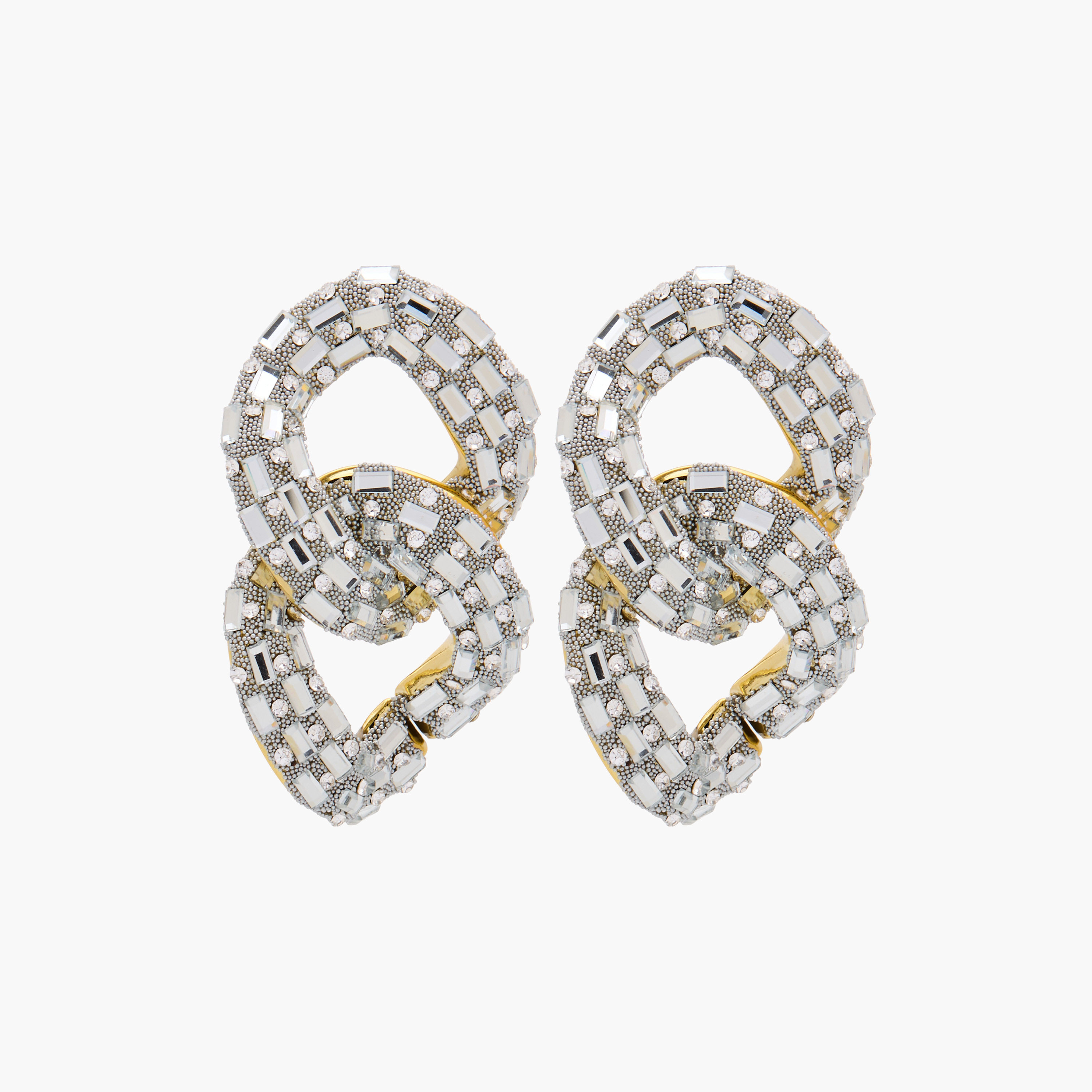 Silver Tone Embellished Earrings with Pushback Closure-women-watchesandjewellery-jewellery-earrings-image-1