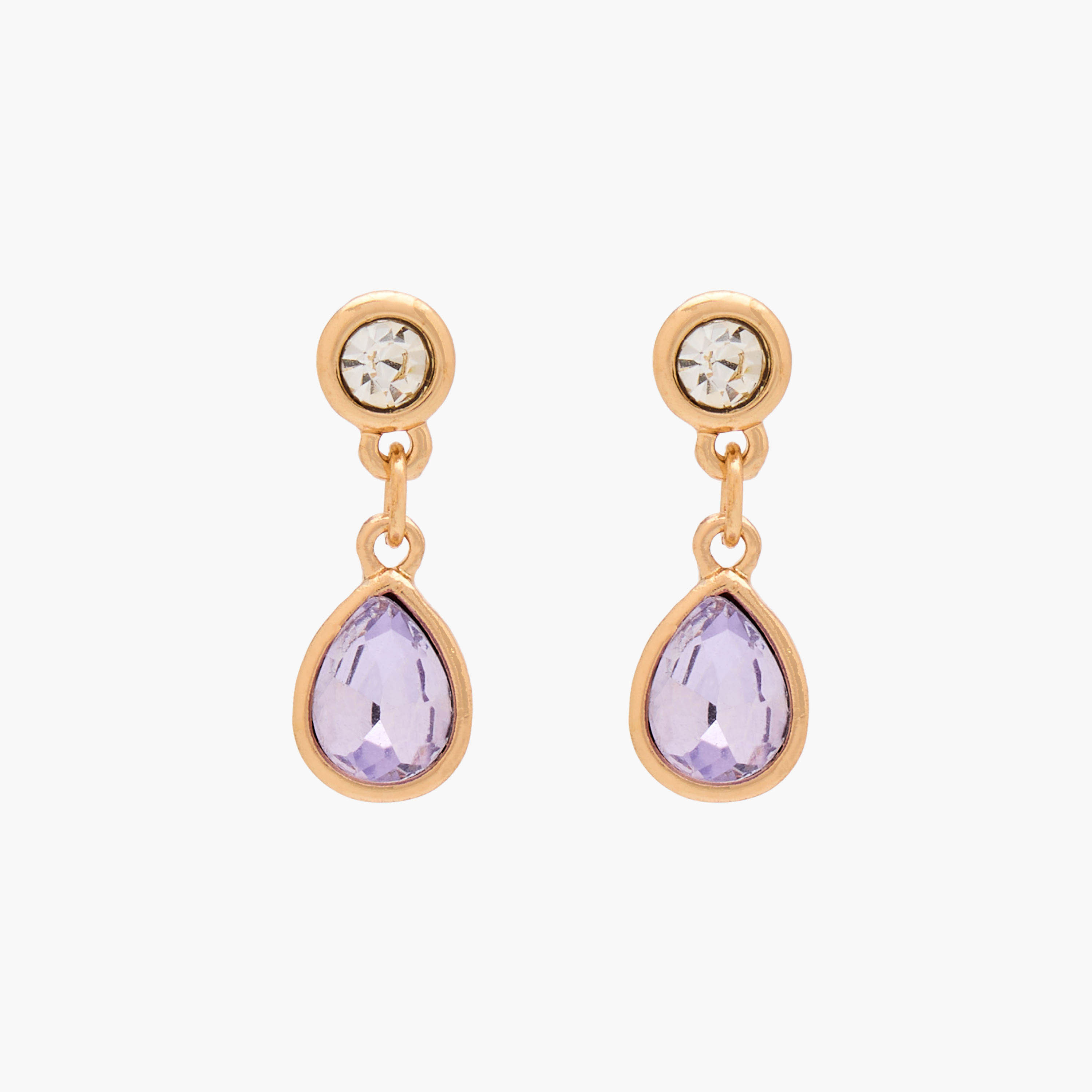 Pack of 2 Gold Tone Stone Embellished Dangling Earrings with Pushback Closure-women-watchesandjewellery-jewellery-earrings-image-3