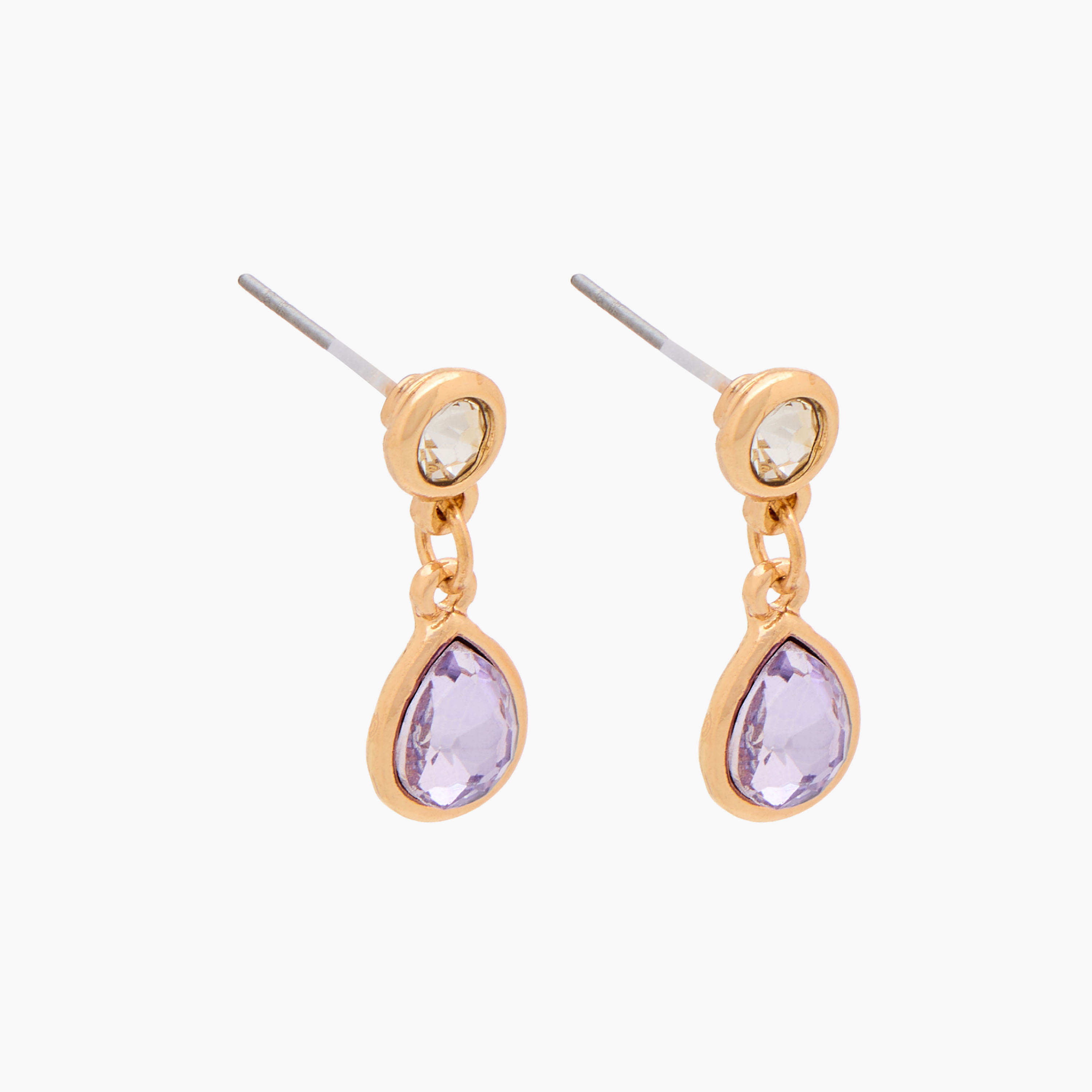 Pack of 2 Gold Tone Stone Embellished Dangling Earrings with Pushback Closure-women-watchesandjewellery-jewellery-earrings-image-5