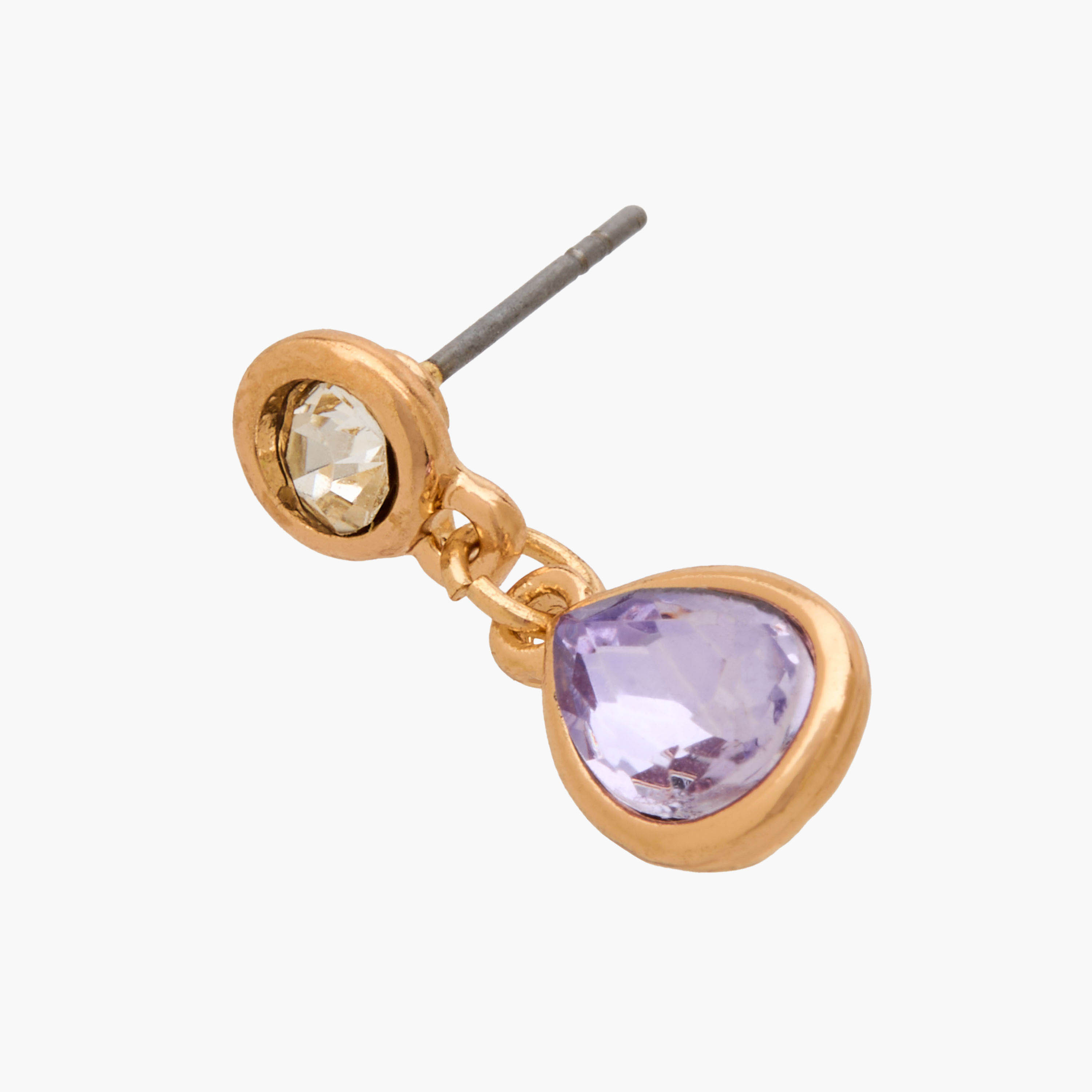 Pack of 2 Gold Tone Stone Embellished Dangling Earrings with Pushback Closure-women-watchesandjewellery-jewellery-earrings-image-7