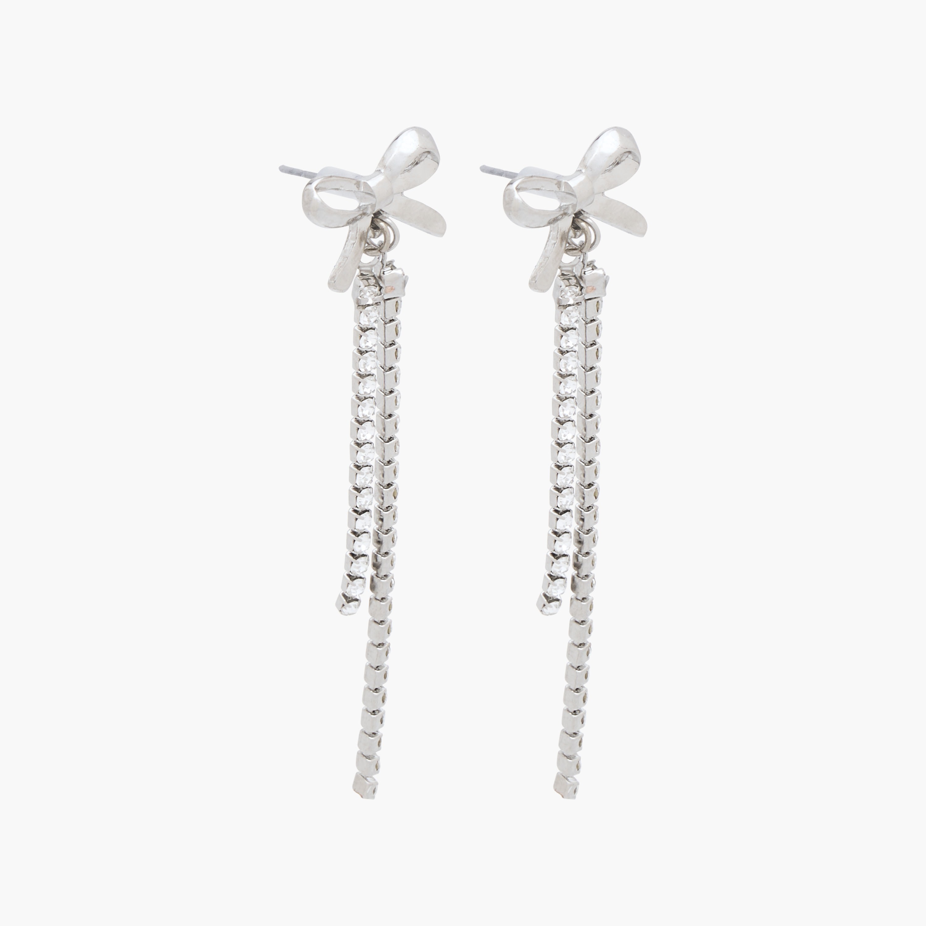 Pack of 2 Silver Tone Stone Embellished Earrings with Pushback Closure-women-watchesandjewellery-jewellery-earrings-image-2