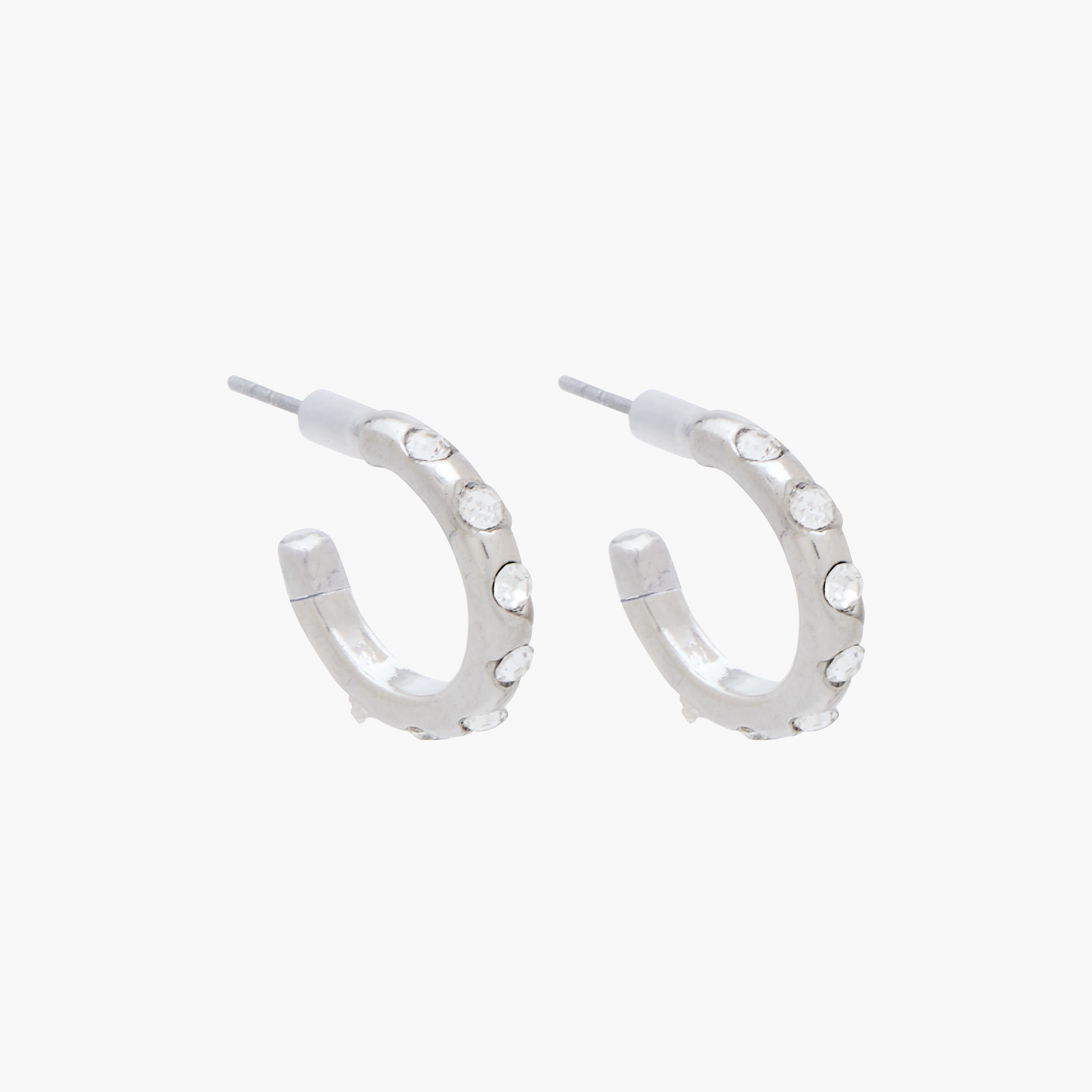Pack of 2 Silver Tone Stone Embellished Earrings with Pushback Closure-women-watchesandjewellery-jewellery-earrings-image-3