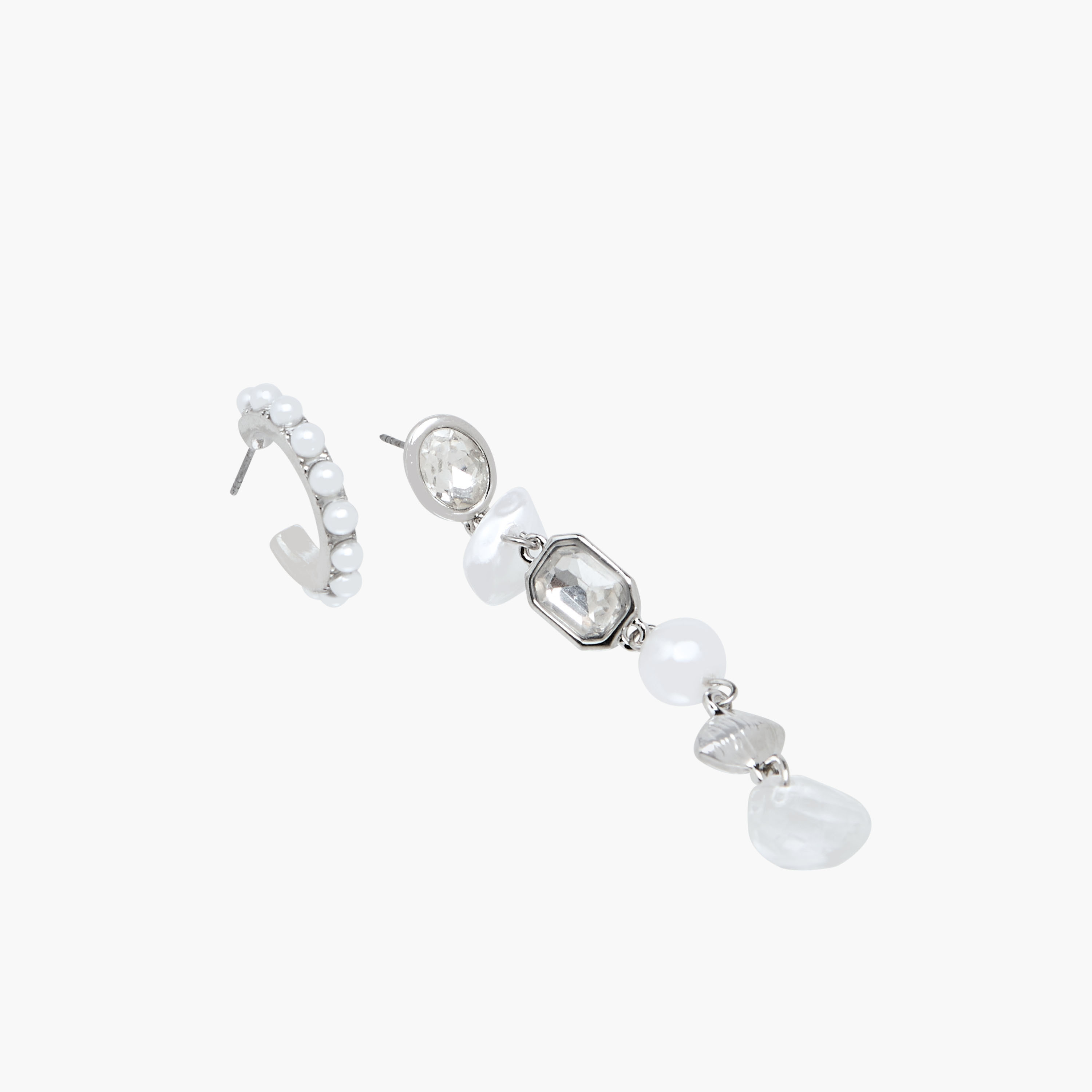 حلقان مزينة بمكبس إغلاق - عبوة من زوجين-women-watchesandjewellery-jewellery-earrings-image-3