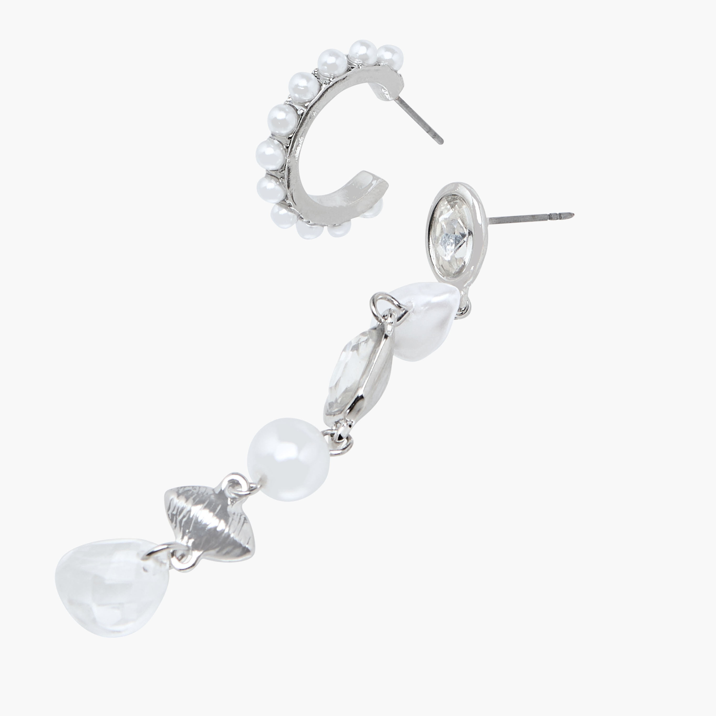 حلقان مزينة بمكبس إغلاق - عبوة من زوجين-women-watchesandjewellery-jewellery-earrings-image-4
