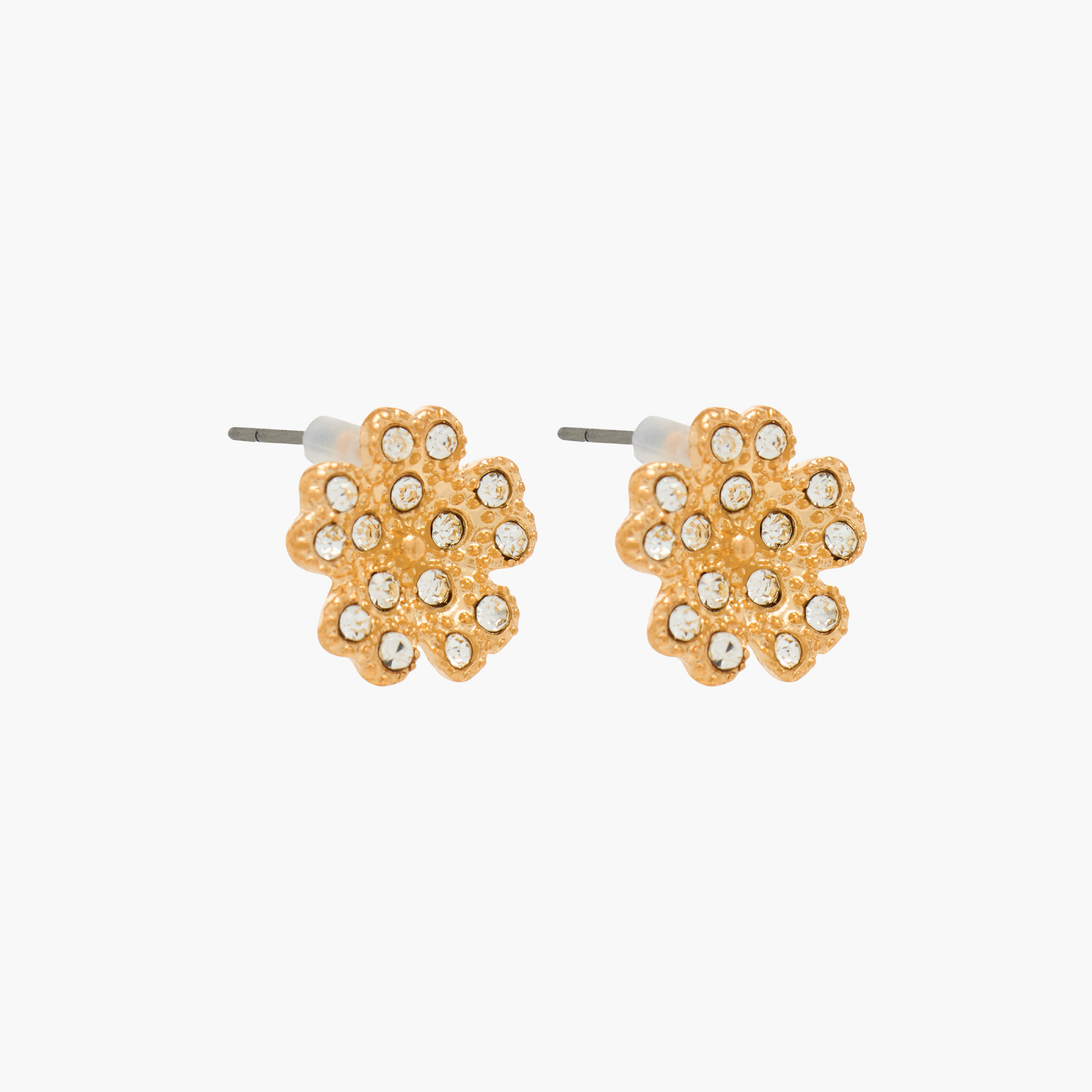 Pack of 3 Gold Tone Embellished Stud Earrings with Pushback Closure-women-watchesandjewellery-jewellery-earrings-image-2