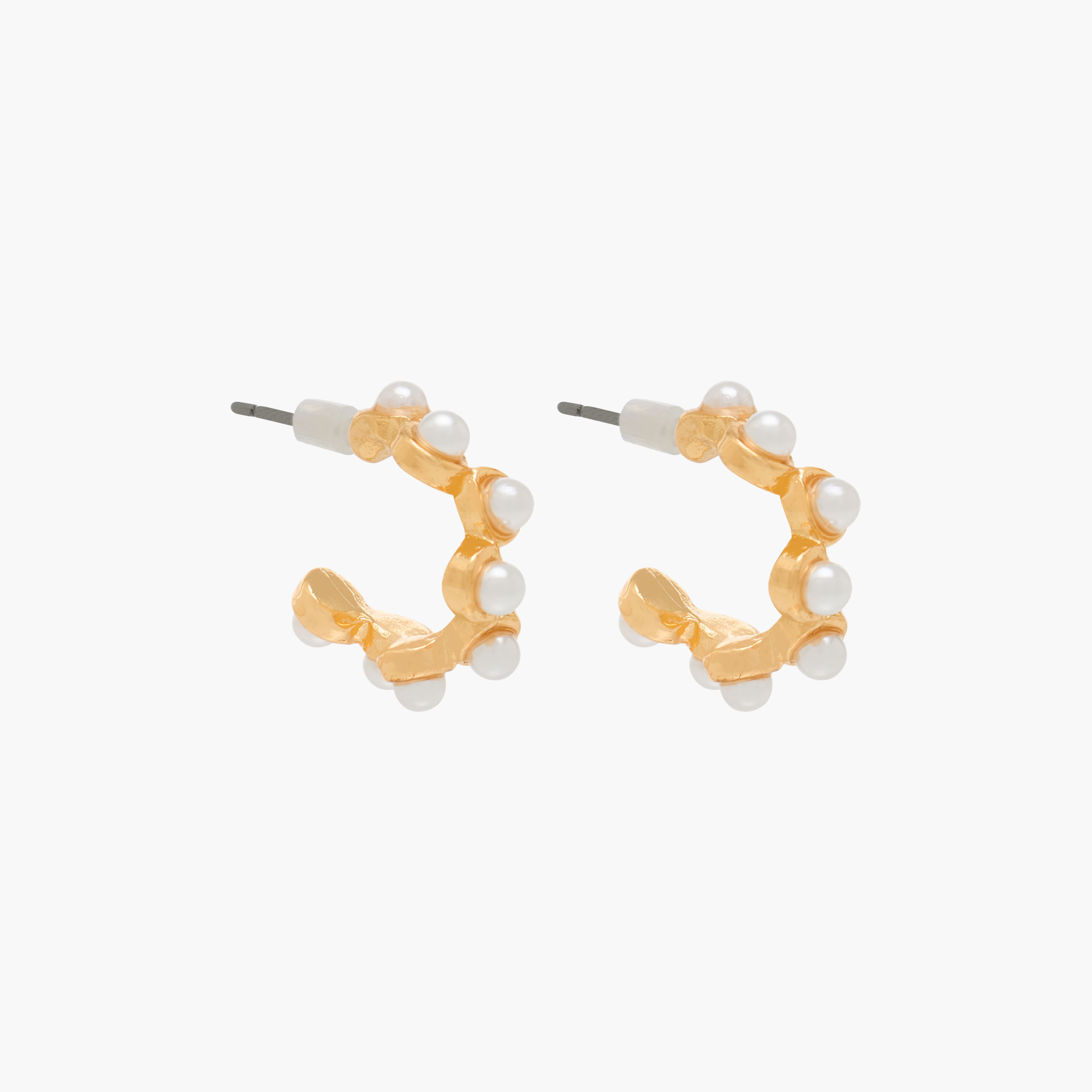 Pack of 3 Gold Tone Embellished Stud Earrings with Pushback Closure-women-watchesandjewellery-jewellery-earrings-image-3