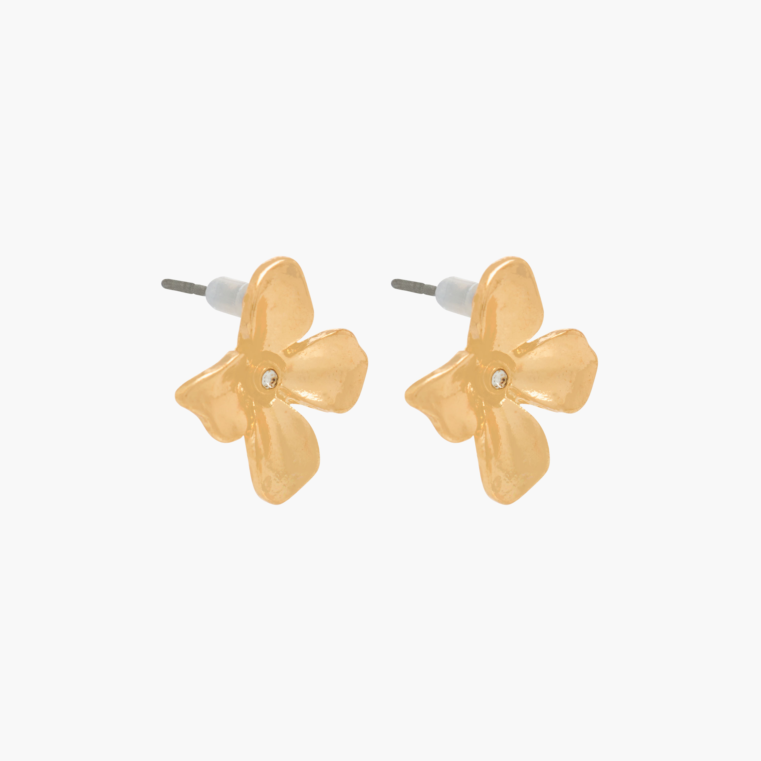 Pack of 3 Gold Tone Embellished Stud Earrings with Pushback Closure-women-watchesandjewellery-jewellery-earrings-image-4