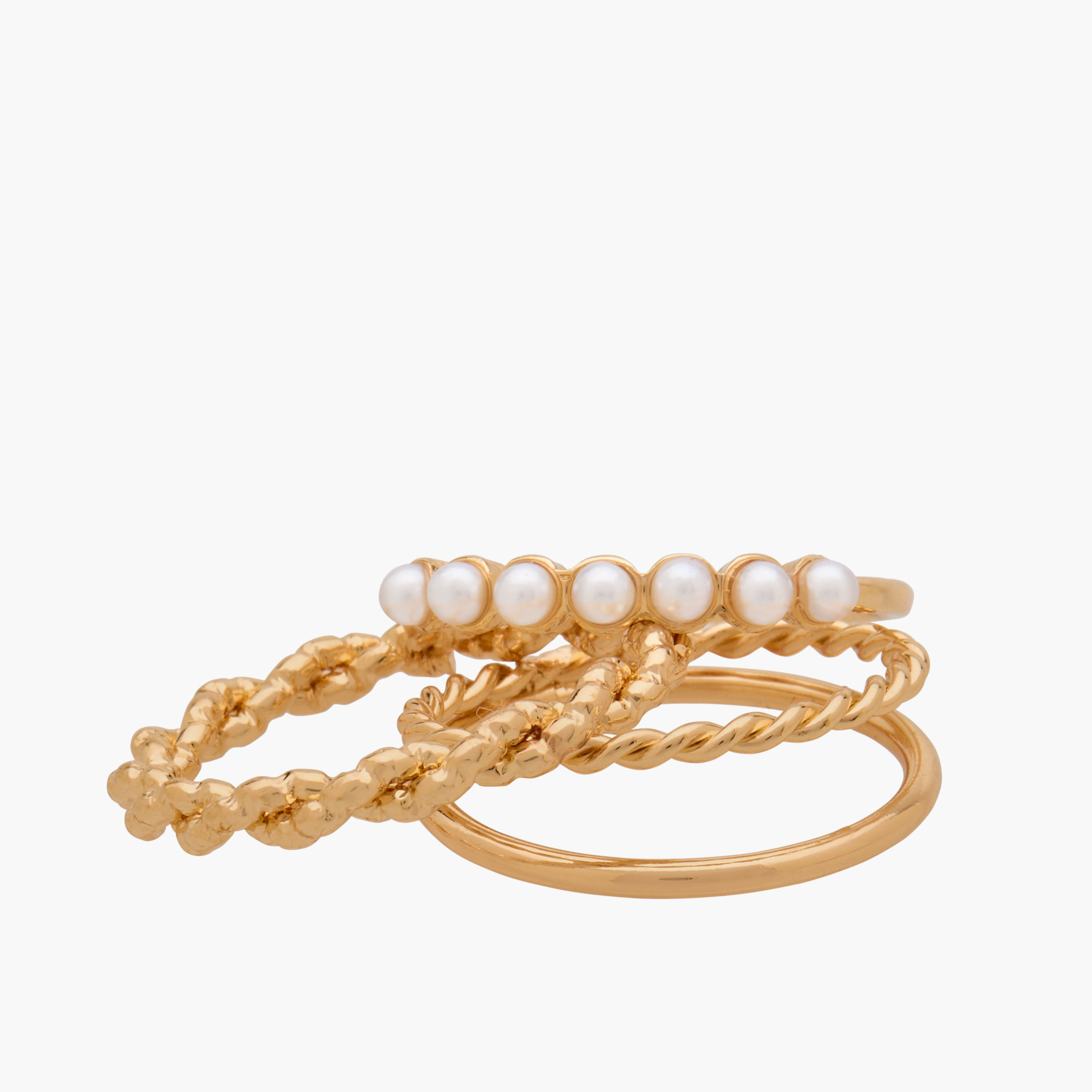 Set of 8 - Stackable Gold Tone Ring with Assorted Design-women-watchesandjewellery-jewellery-rings-image-3