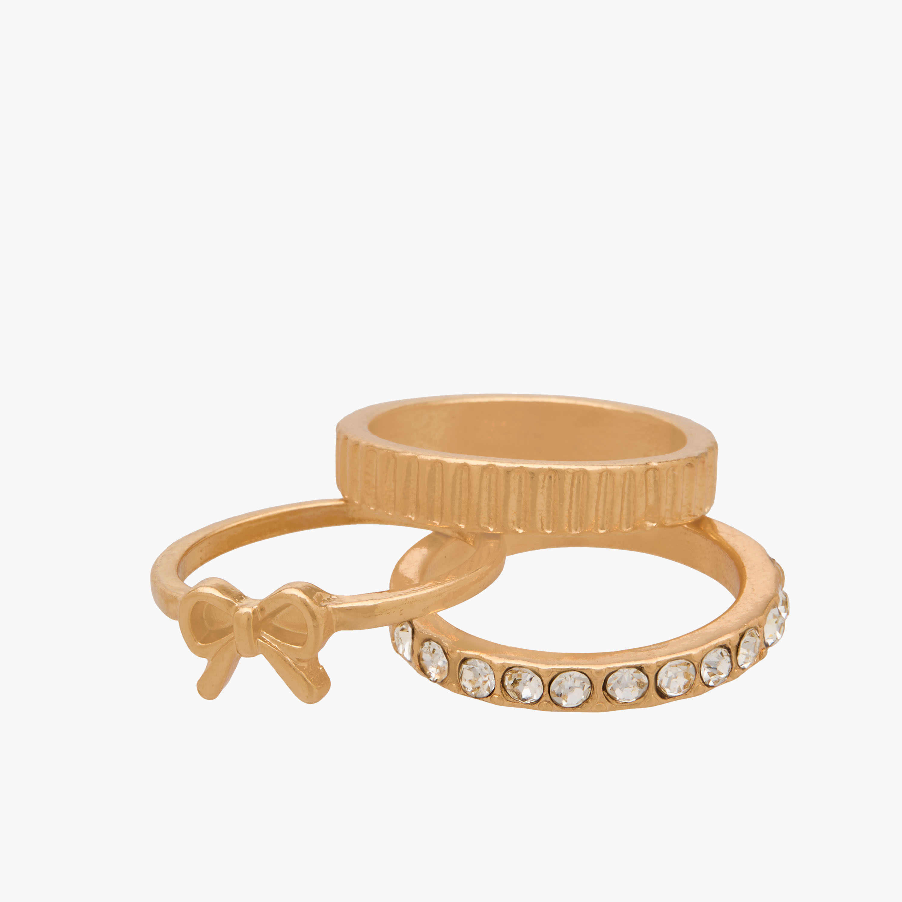 Set of 8 - Stackable Gold Tone Ring with Assorted Design-women-watchesandjewellery-jewellery-rings-image-3