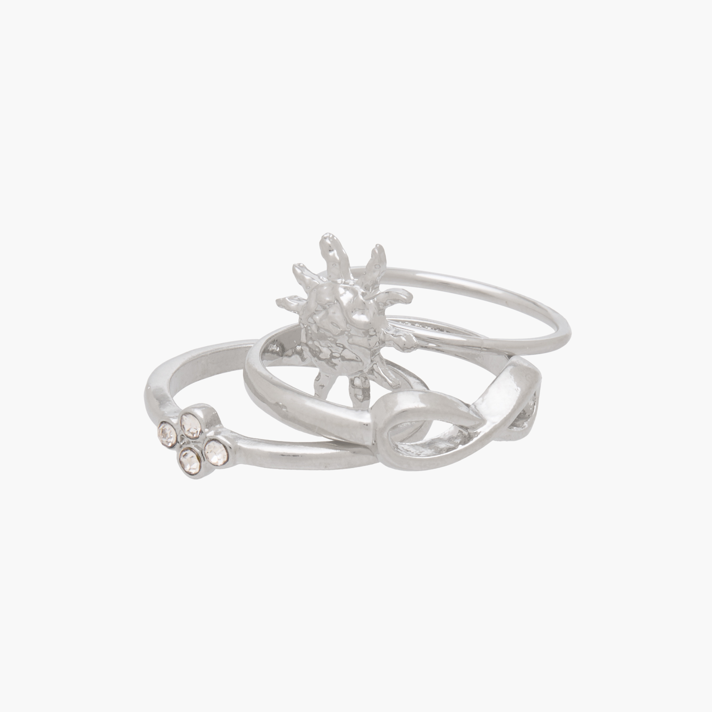 Set of 11 Silver Tone Ring with Embellished Design-women-watchesandjewellery-jewellery-rings-image-3