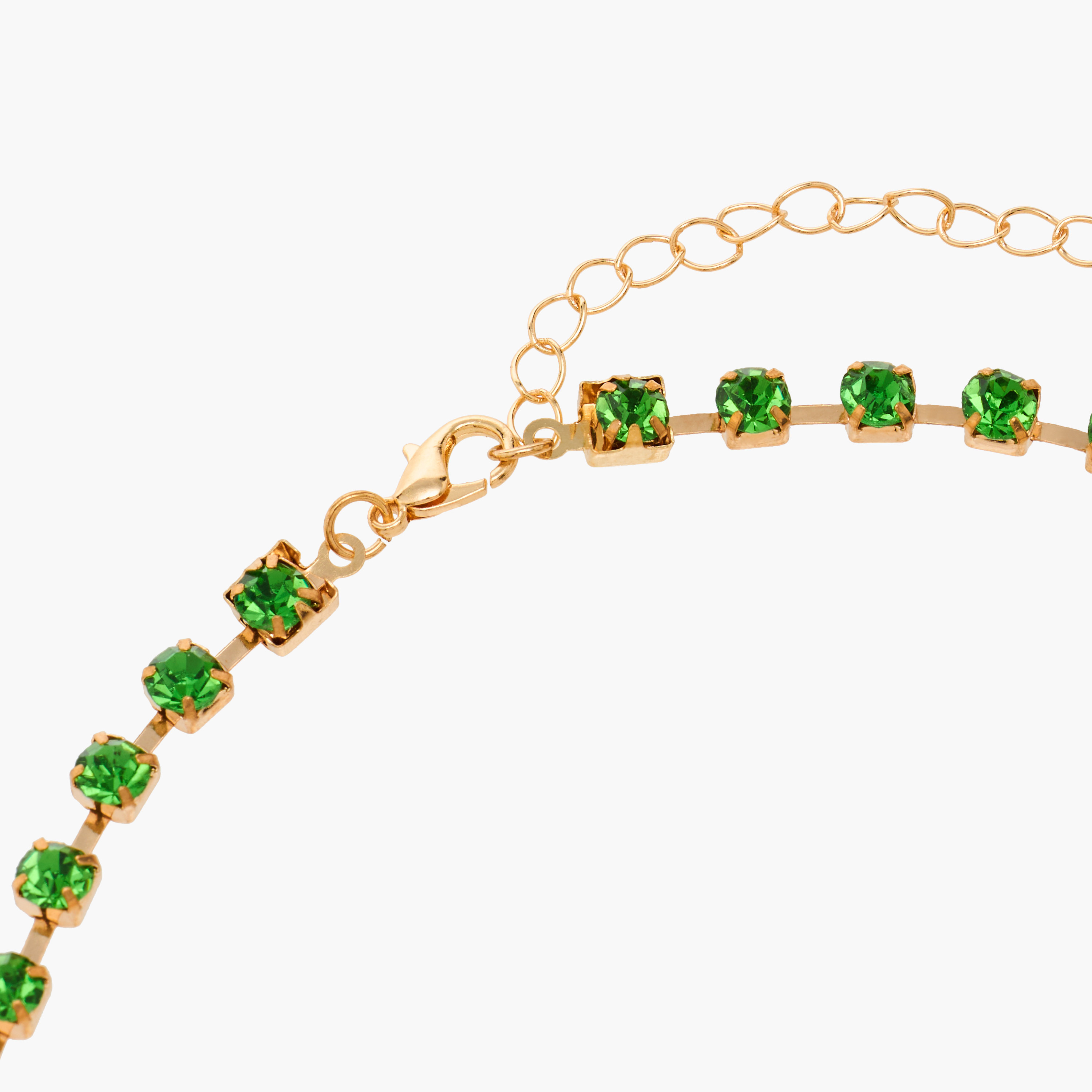 Metal Crystal Embellished Choker Necklace-women-watchesandjewellery-jewellery-necklacesandpendants-image-3