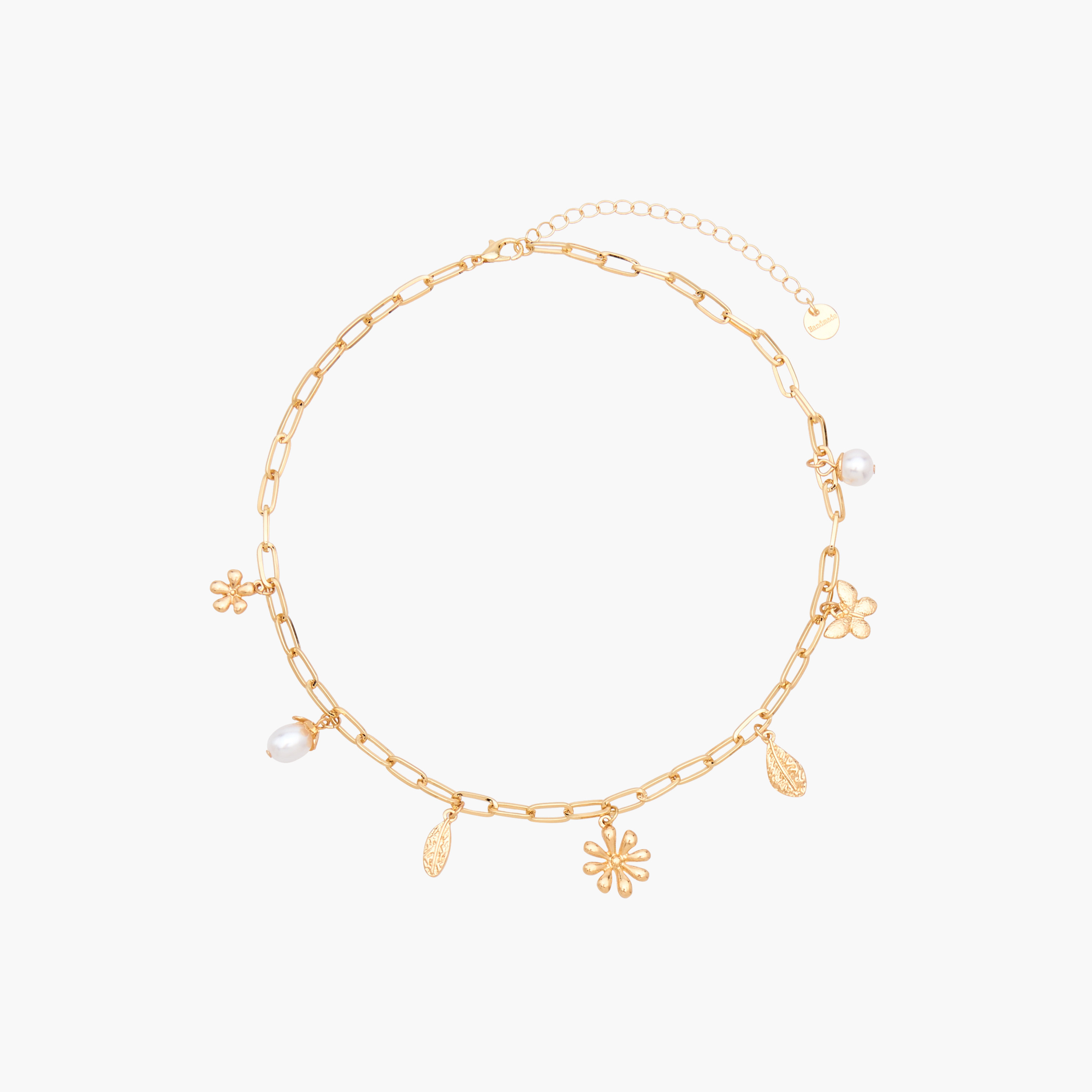 عقد ذهبي اللون بدلايات مزينة-women-watchesandjewellery-jewellery-necklacesandpendants-image-1