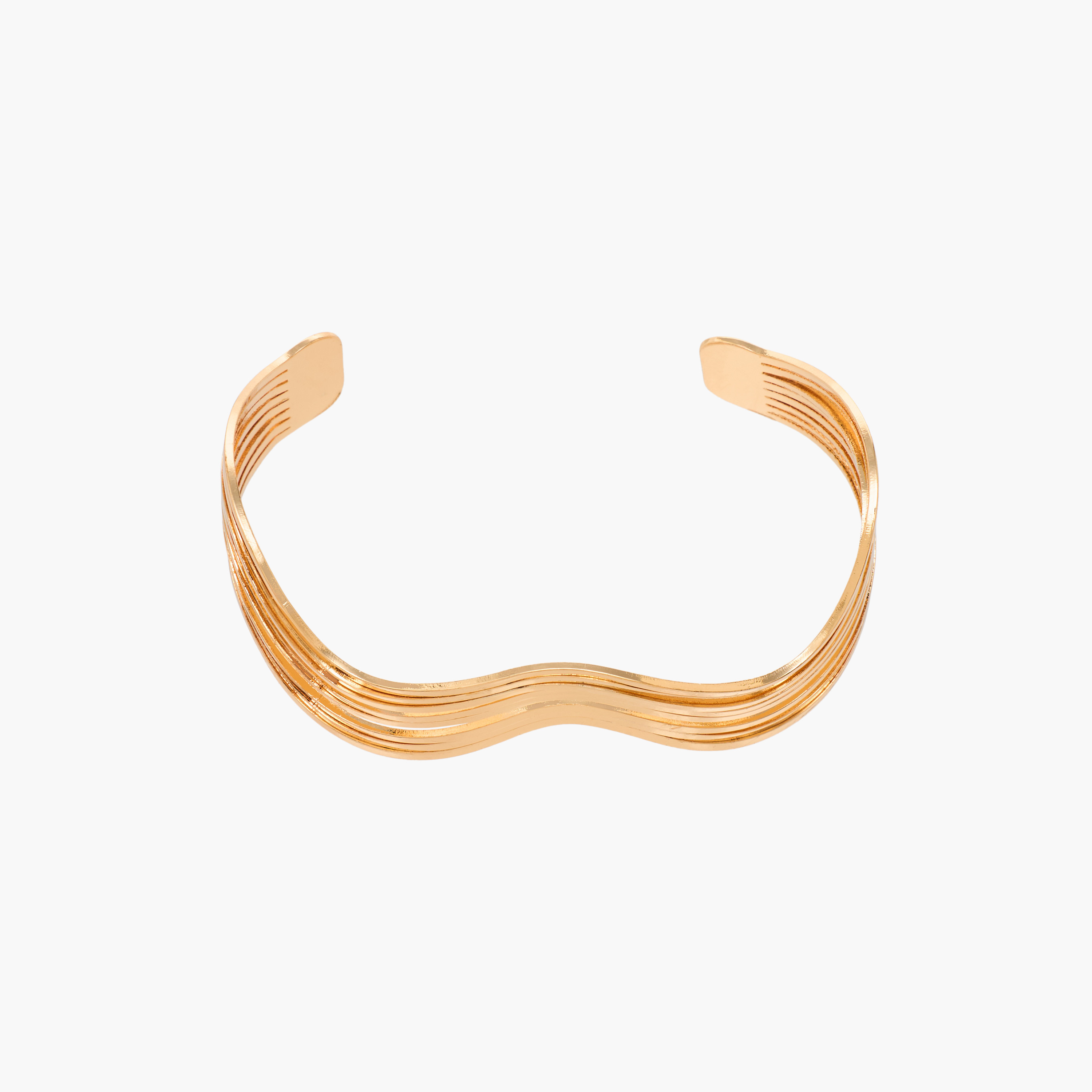 عقد تشوكر بلون ذهبي بتصميم مموّج-women-watchesandjewellery-jewellery-necklacesandpendants-image-2