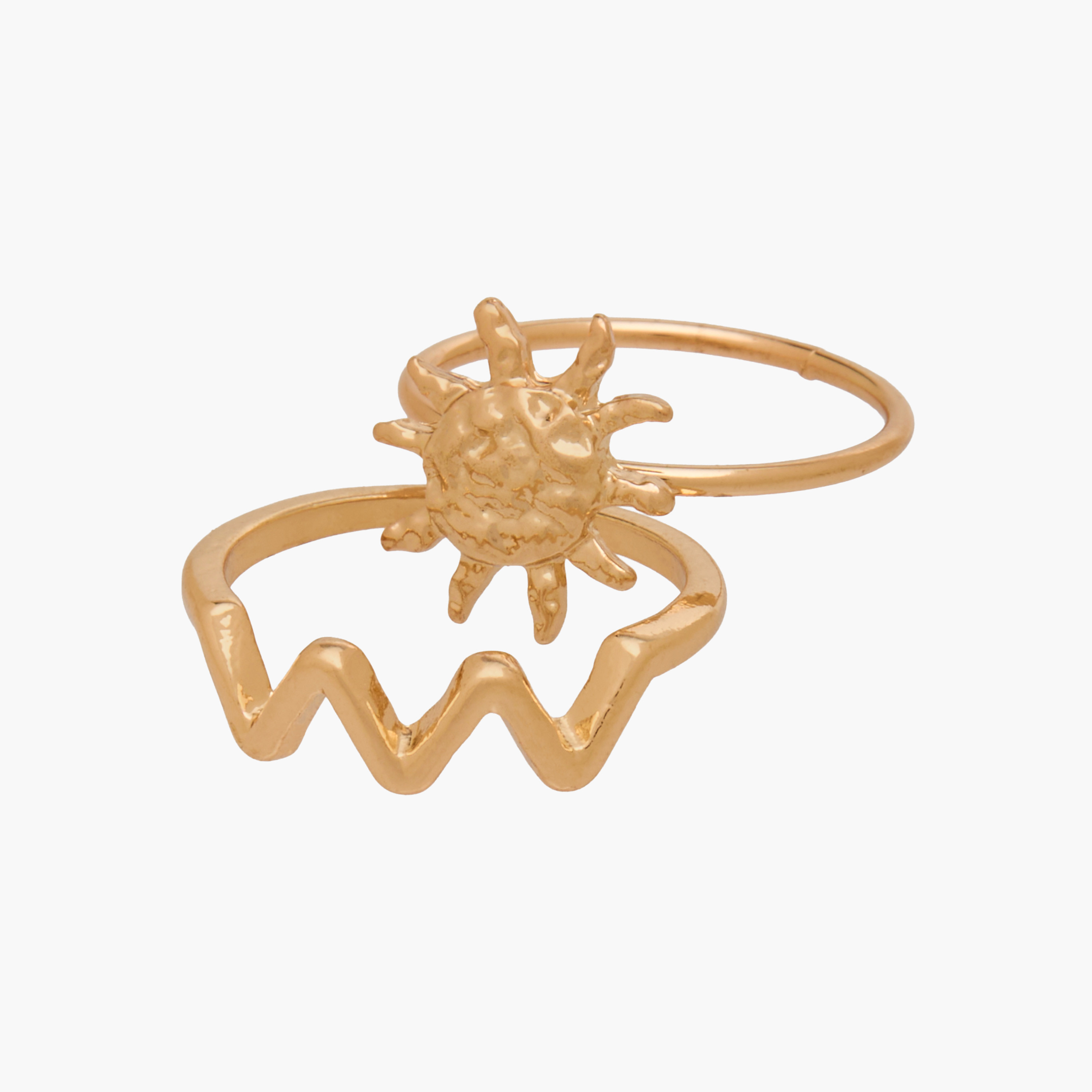 Set of 8 Gold Tone Ring with Design-women-watchesandjewellery-jewellery-rings-image-3