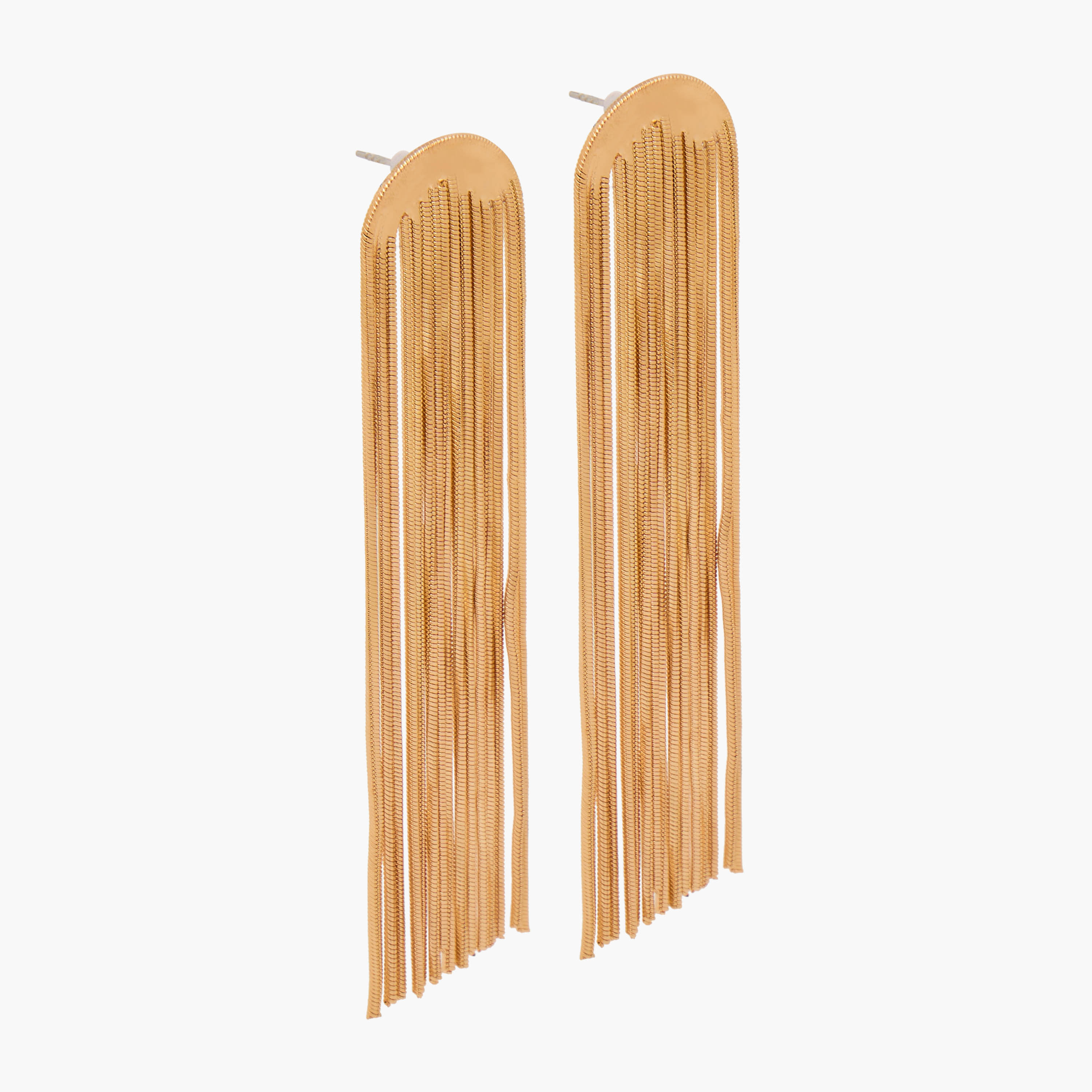 Gold Tone Dangling Earrings with Pushback Closure-women-watchesandjewellery-jewellery-earrings-image-2