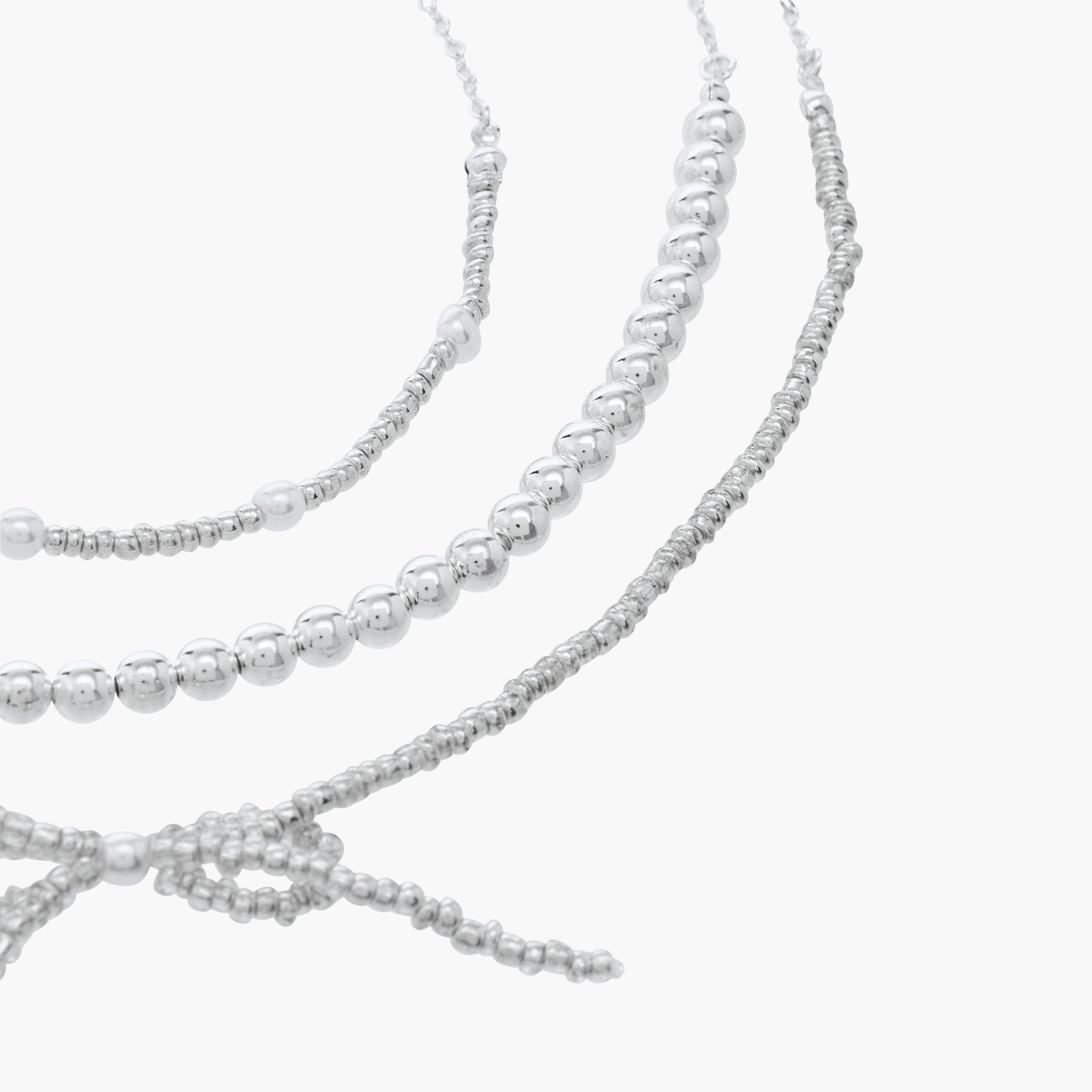 عقد فضي اللون بمشبك إغلاق - طقم من 3 قطع-women-watchesandjewellery-jewellery-necklacesandpendants-image-5