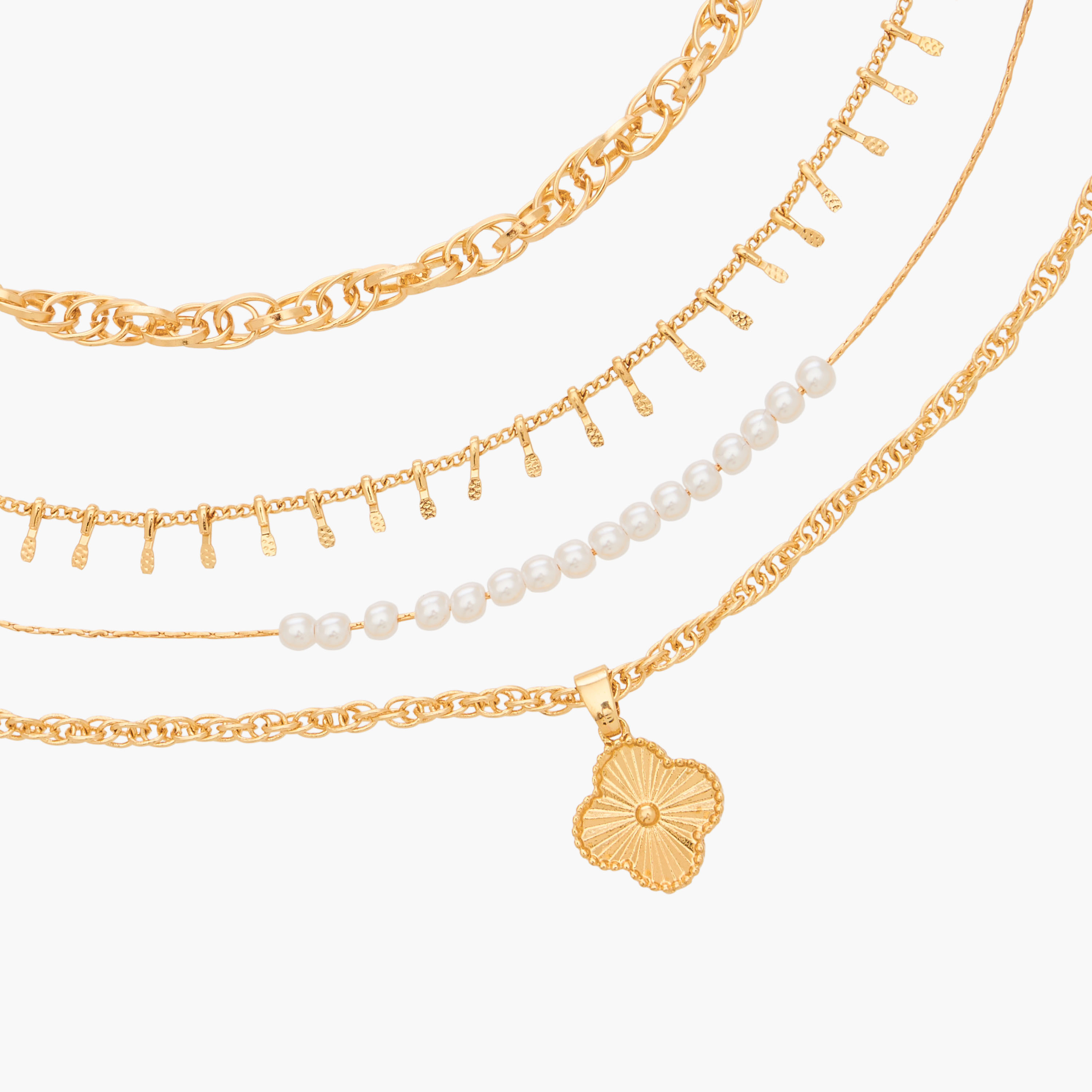 سلسلة معدن - طقم من 4 قطع-women-watchesandjewellery-jewellery-necklacesandpendants-image-6