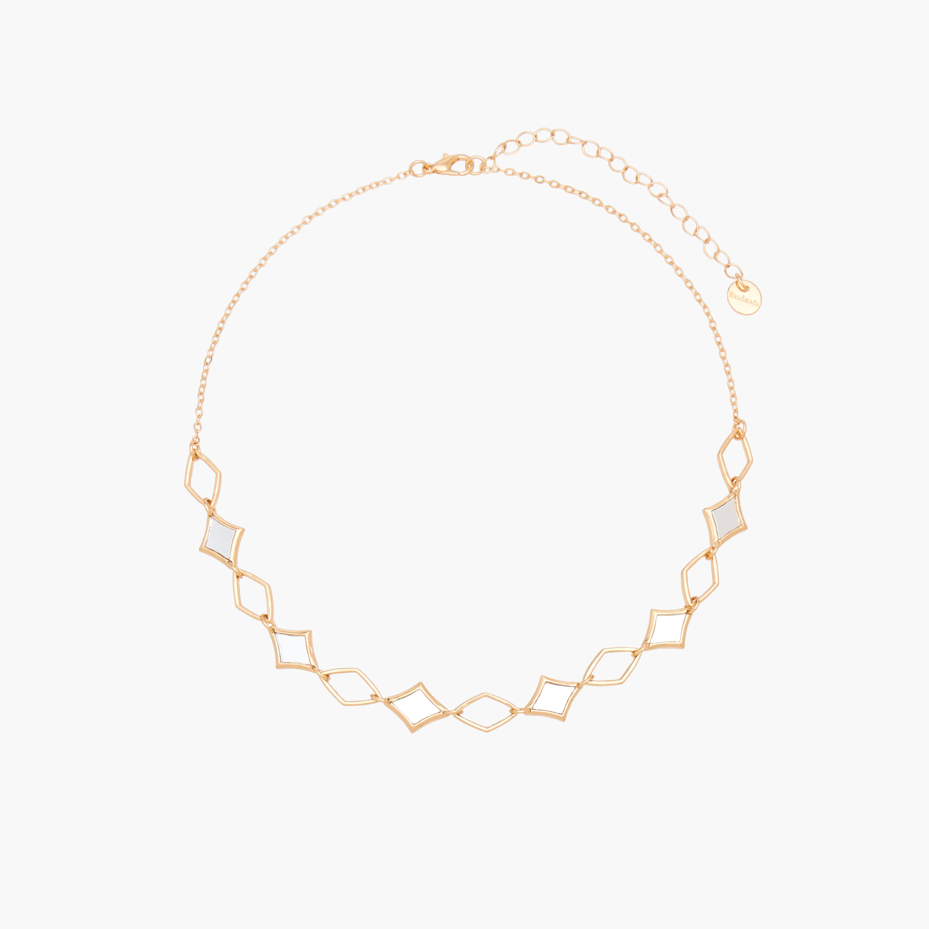 عقد سلسلة معدن بتصميم هندسي-women-watchesandjewellery-jewellery-necklacesandpendants-image-1