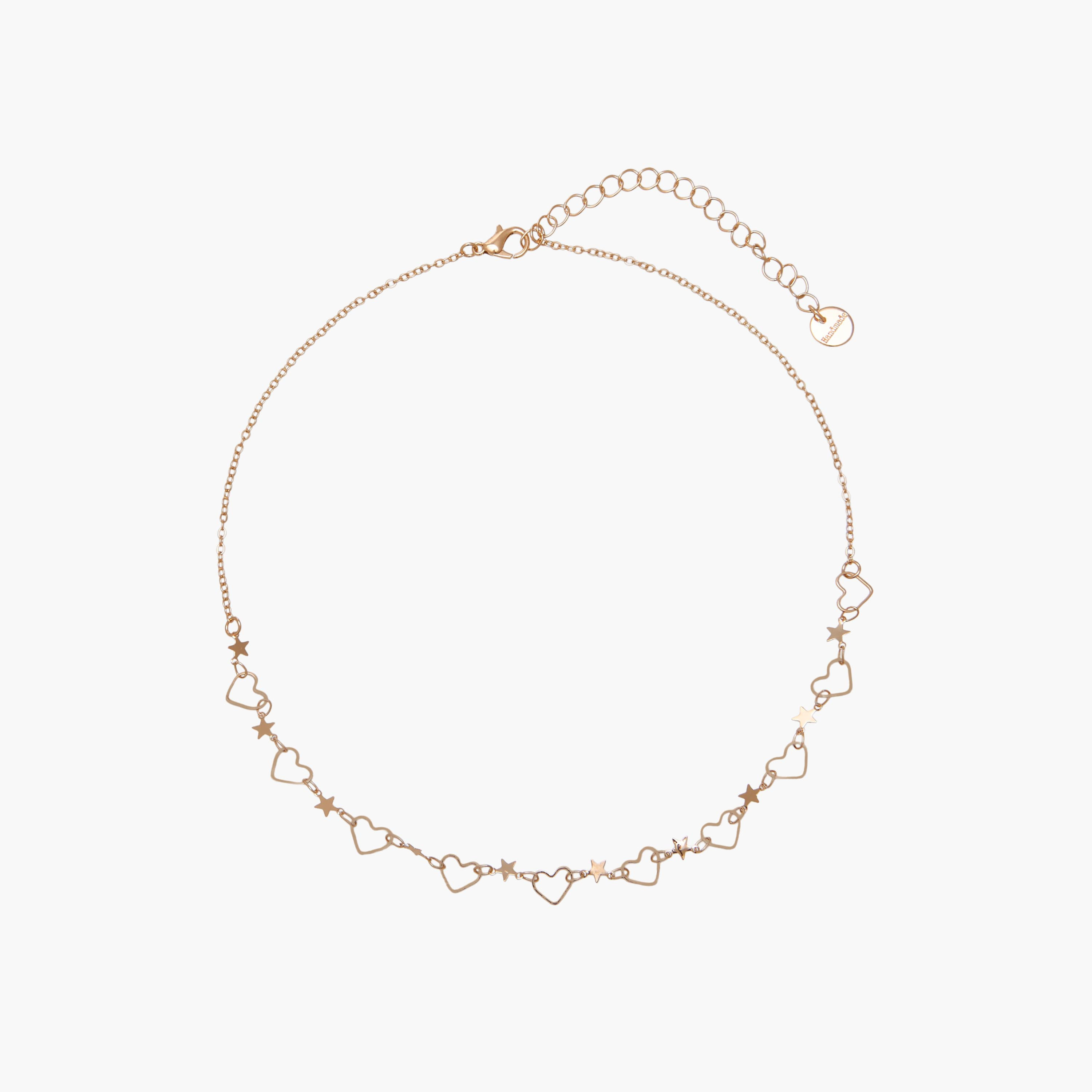 عقد بلون ذهبي وبتزيينات قلب - طقم من 5 قطع-women-watchesandjewellery-jewellery-necklacesandpendants-image-6