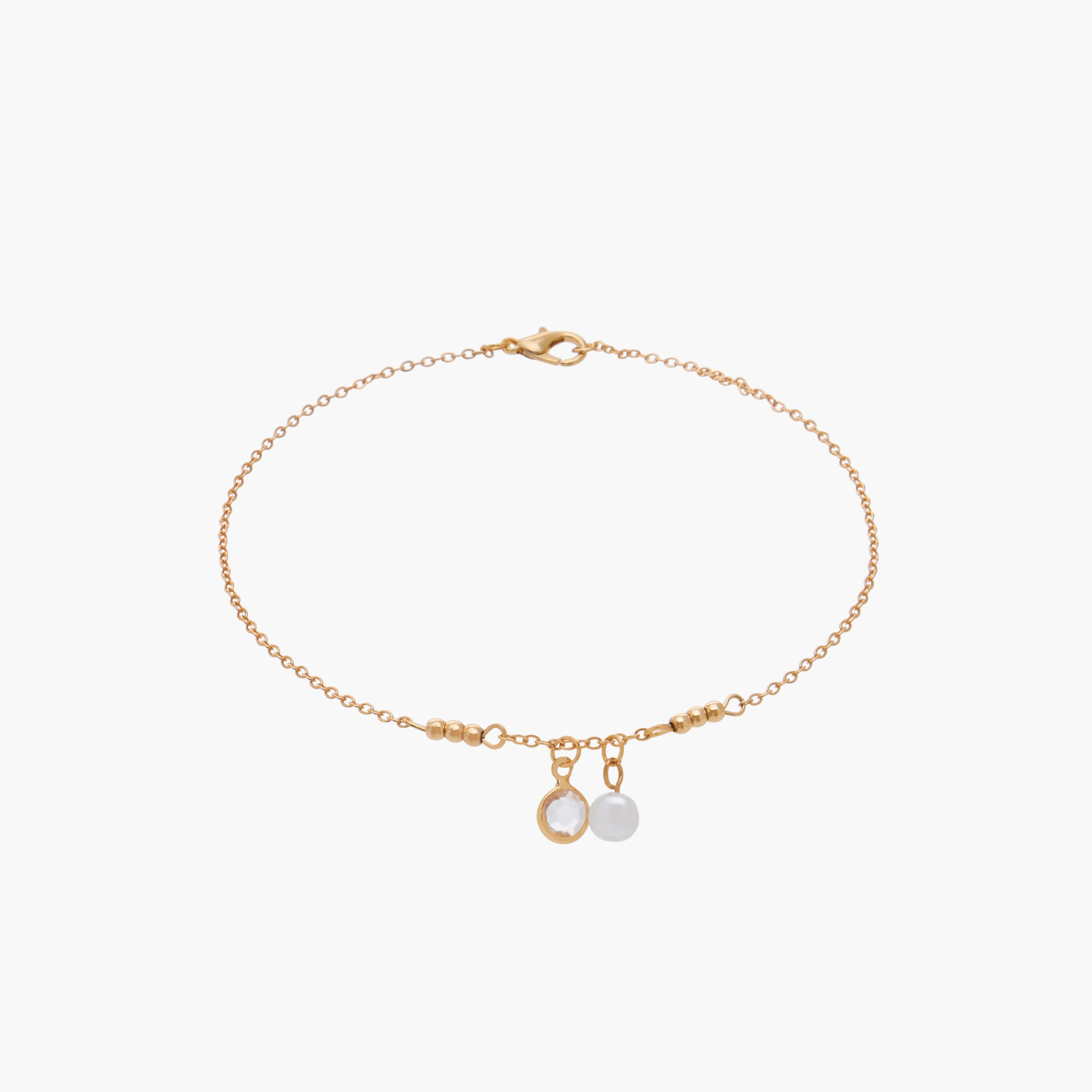 خلاخيل مزينة بلون ذهبي - عبوة 5 قطع-women-watchesandjewellery-jewellery-anklets-image-8