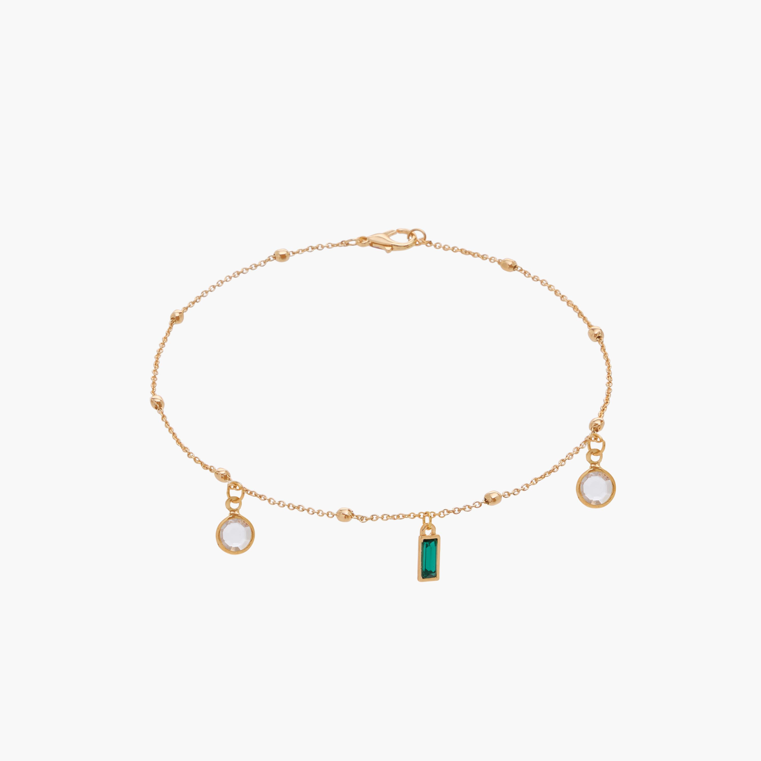 خلاخيل مزينة بلون ذهبي - عبوة 5 قطع-women-watchesandjewellery-jewellery-anklets-image-7