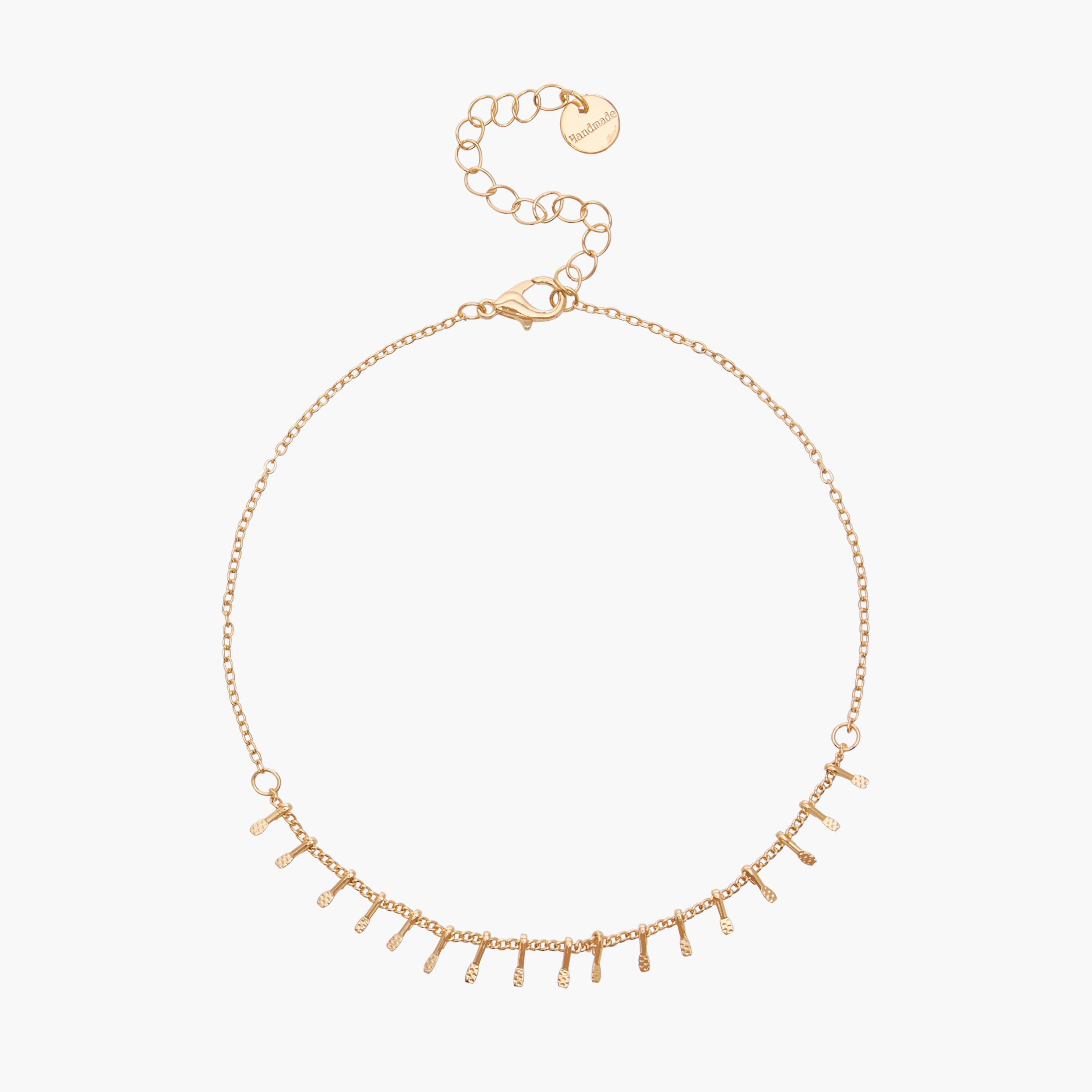 خلاخيل مزينة بلون ذهبي - عبوة 5 قطع-women-watchesandjewellery-jewellery-anklets-image-4