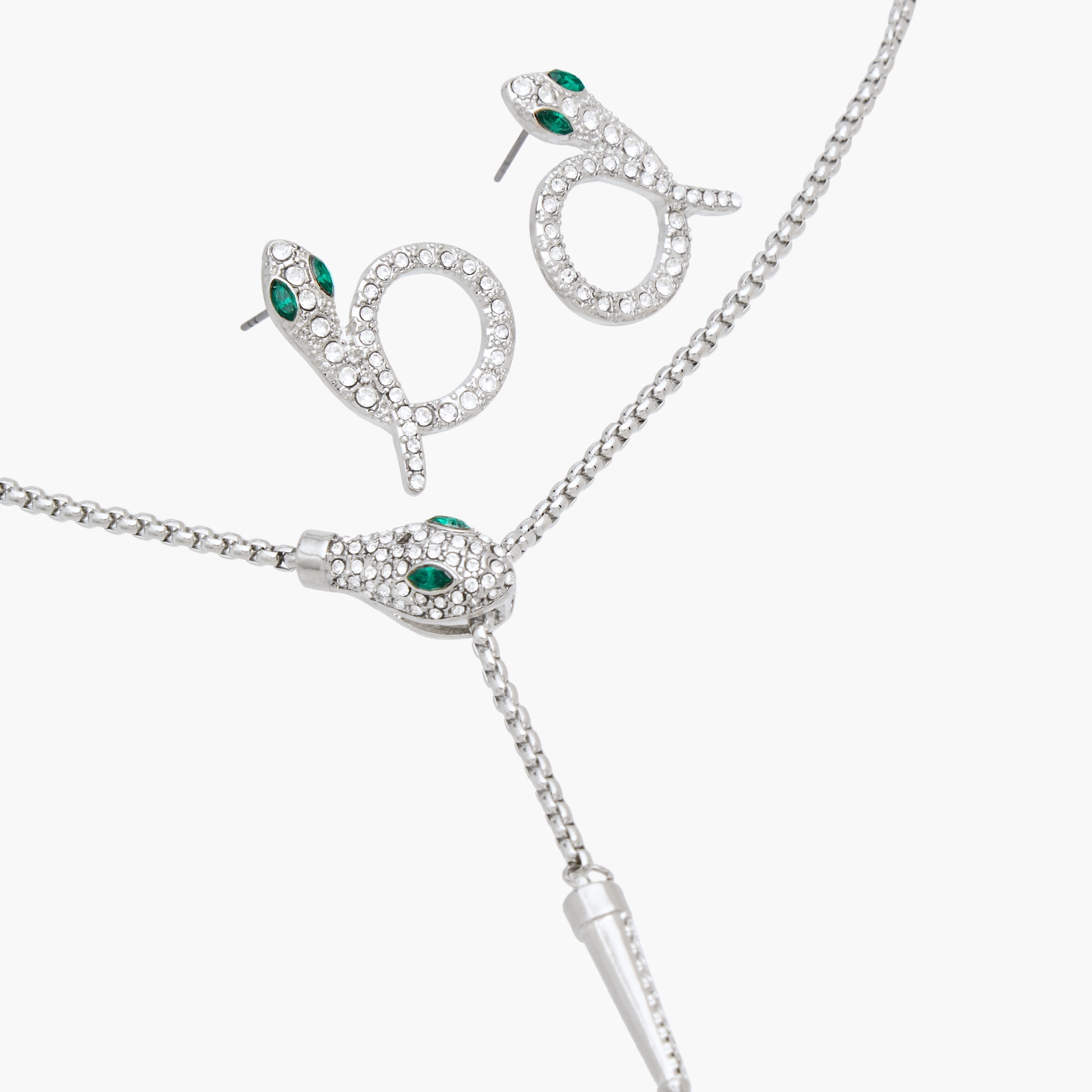 Set of 2 - Stone Embellished Necklace and Earrings-women-watchesandjewellery-jewellery-jewellerysets-image-3