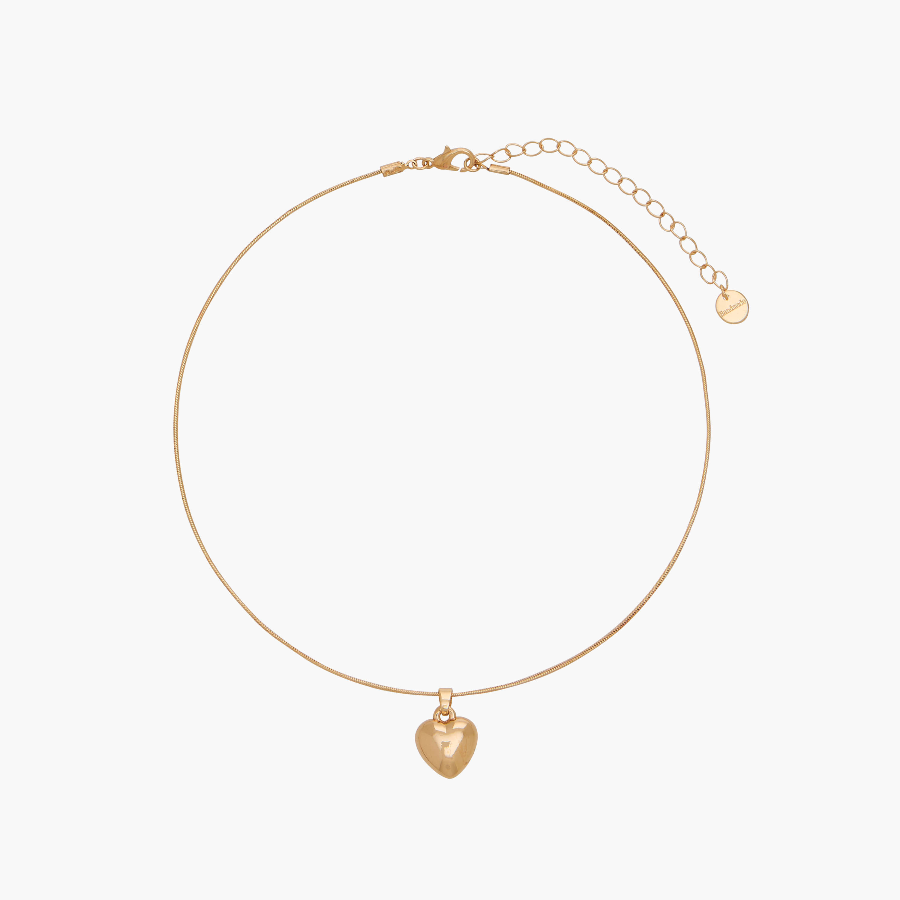 Set of 2 - Metallic Heart Pendant Necklace and Earrings-women-watchesandjewellery-jewellery-jewellerysets-image-2