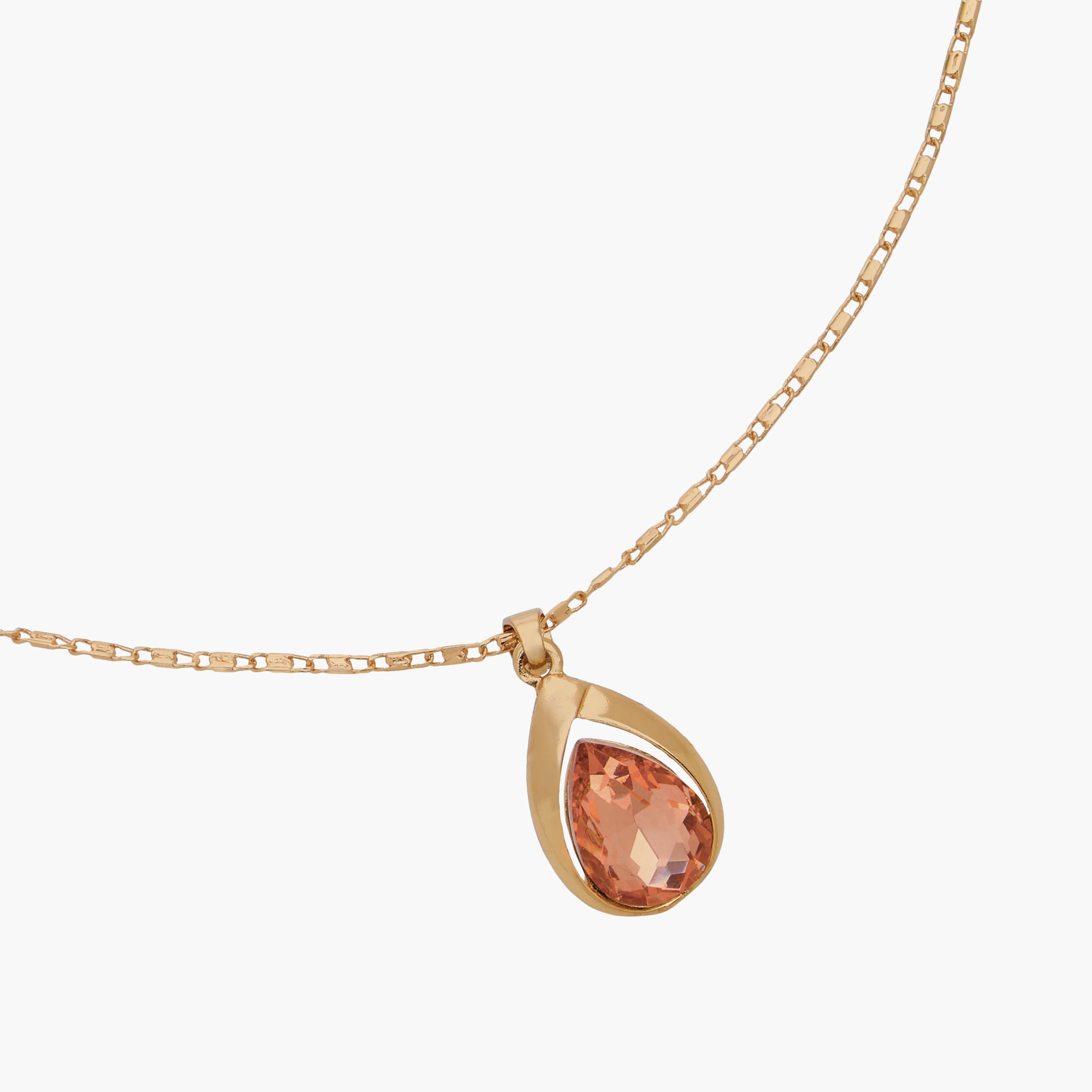 Set of 2 - Gold Tone Embellished Pendant Necklace and Earrings-women-watchesandjewellery-jewellery-jewellerysets-image-7