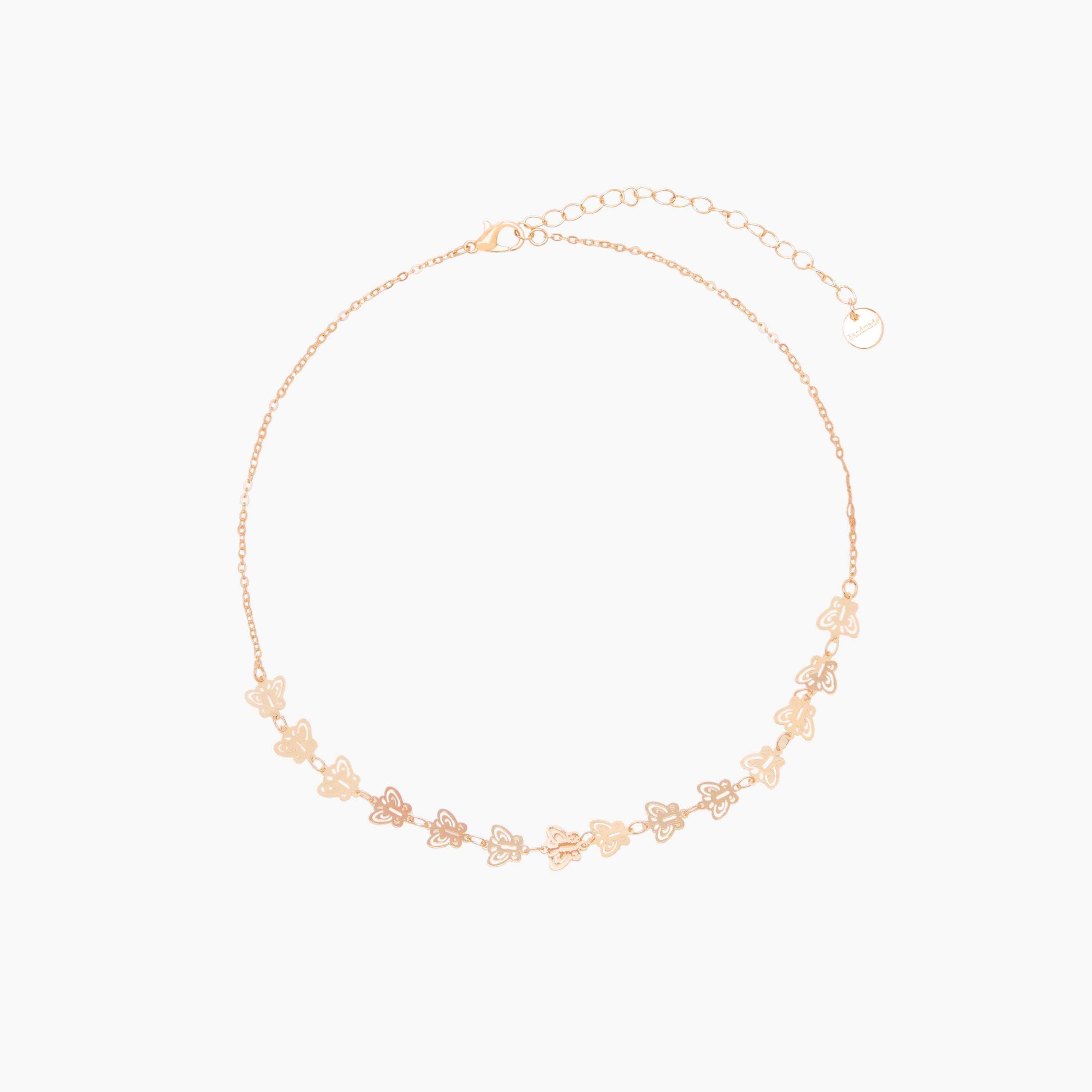 أعقاد ذهبية اللون بتفاصيل دلايات - طقم من 5 قطع-women-watchesandjewellery-jewellery-necklacesandpendants-image-2