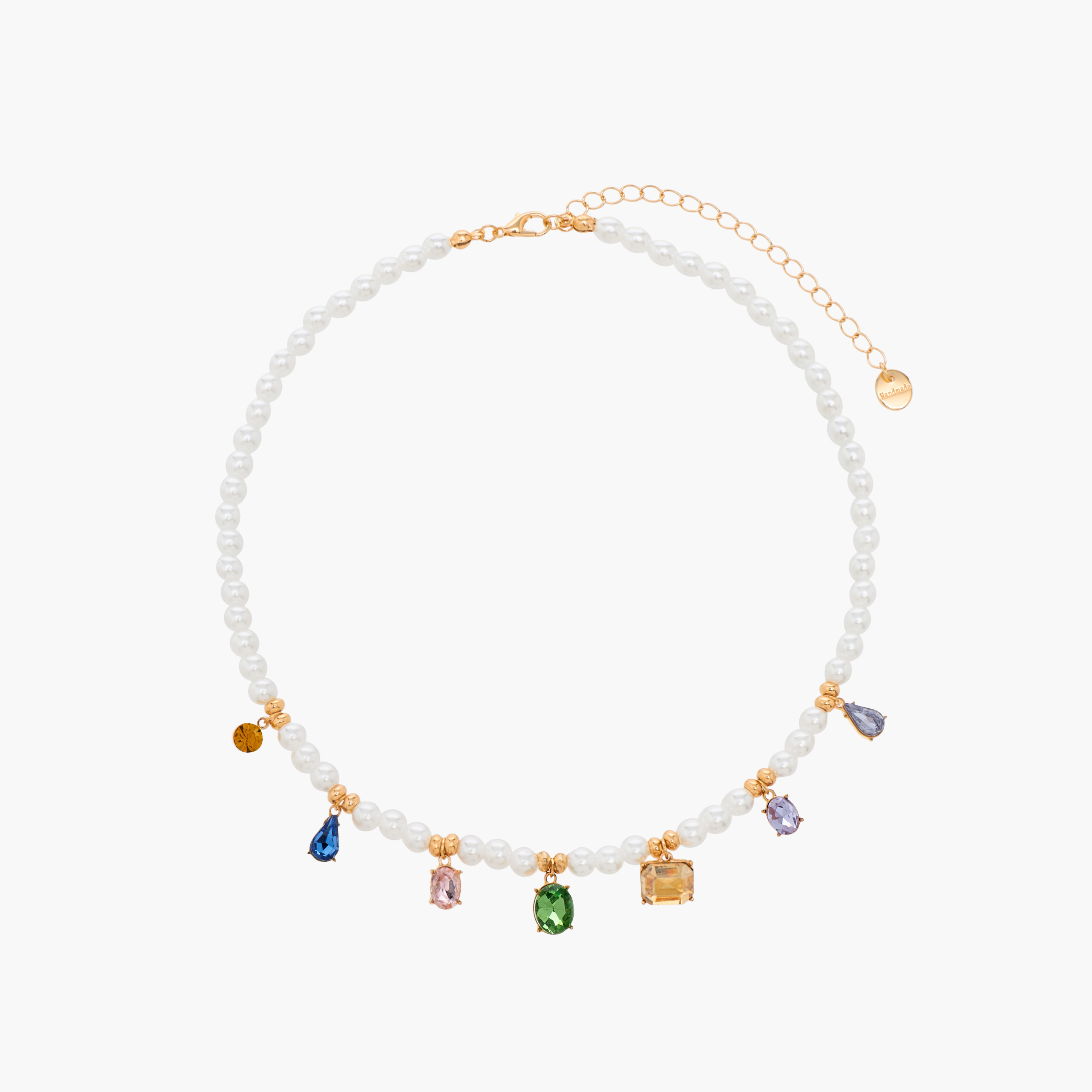 Pearl Necklace with Stone Charms-women-watchesandjewellery-jewellery-necklacesandpendants-image-1