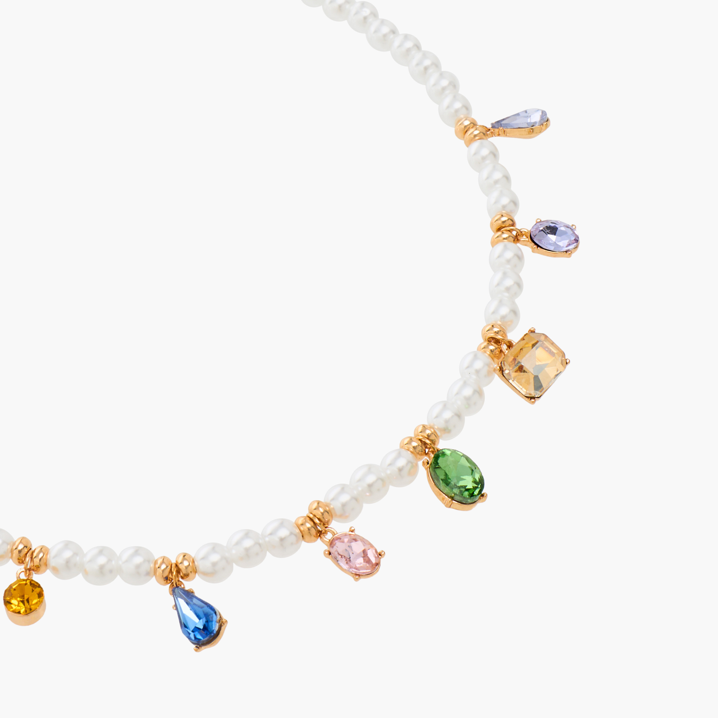 Pearl Necklace with Stone Charms-women-watchesandjewellery-jewellery-necklacesandpendants-image-2