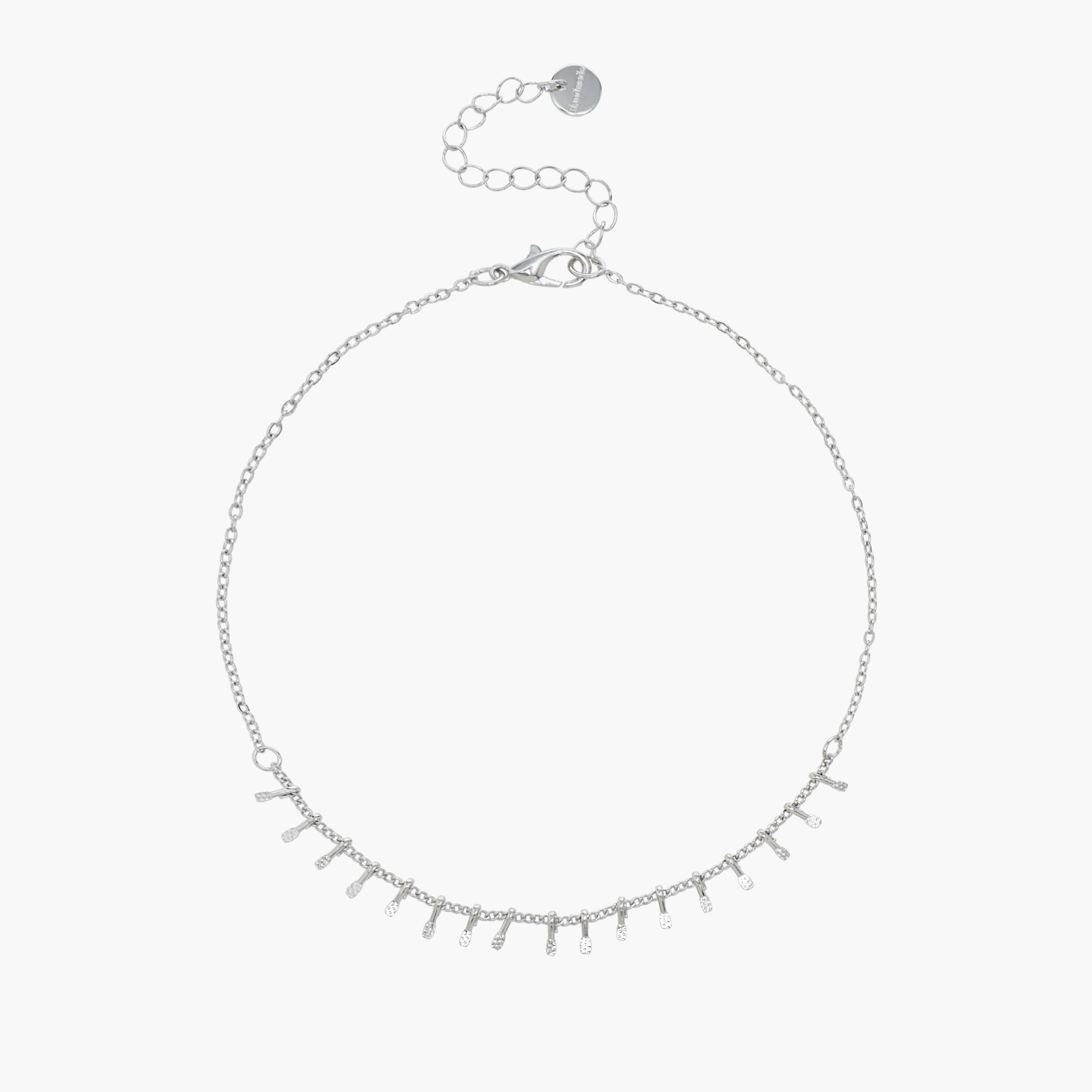 خلاخيل ميتاليك مزينة - عبوة 5 قطع-women-watchesandjewellery-jewellery-anklets-image-1