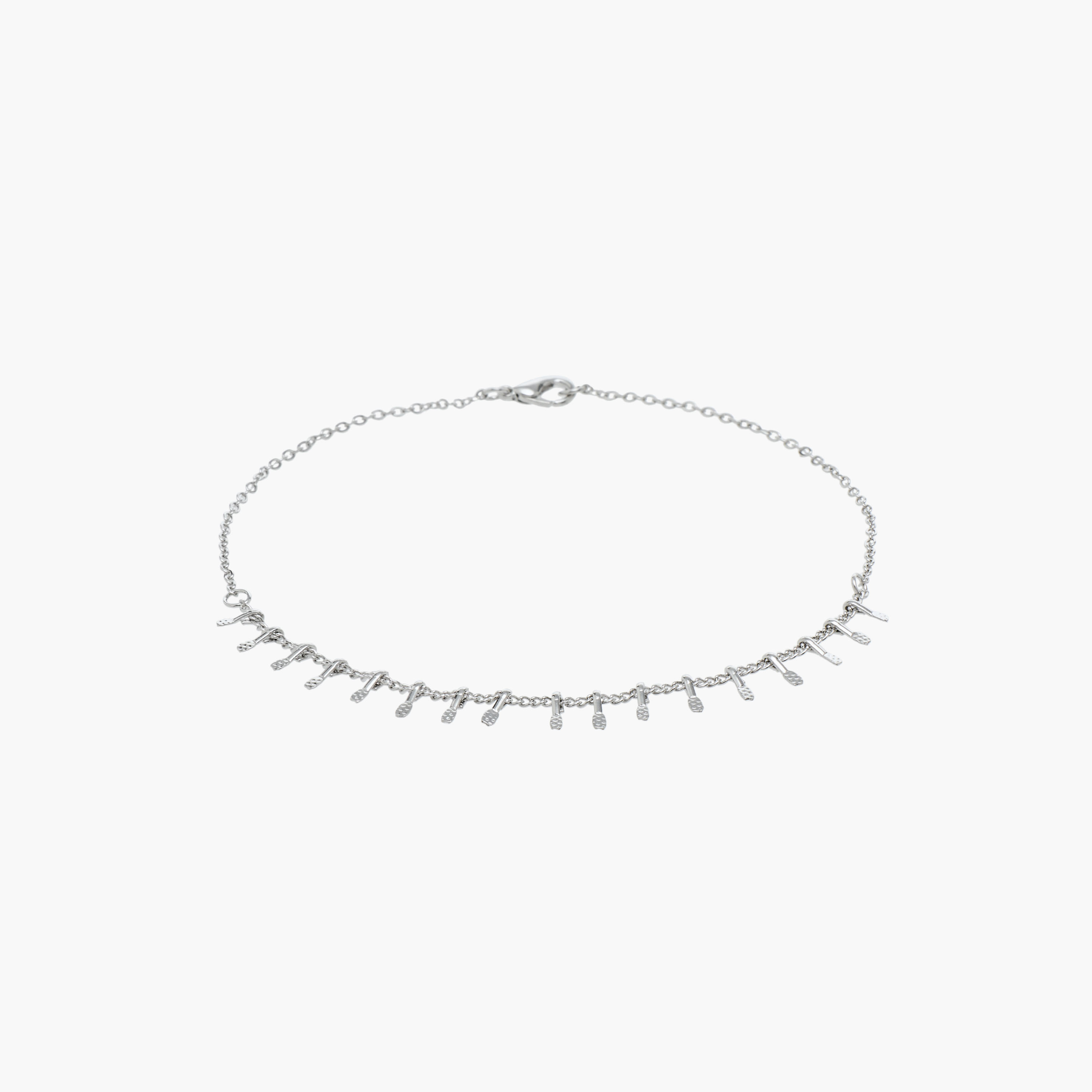 خلاخيل ميتاليك مزينة - عبوة 5 قطع-women-watchesandjewellery-jewellery-anklets-image-5