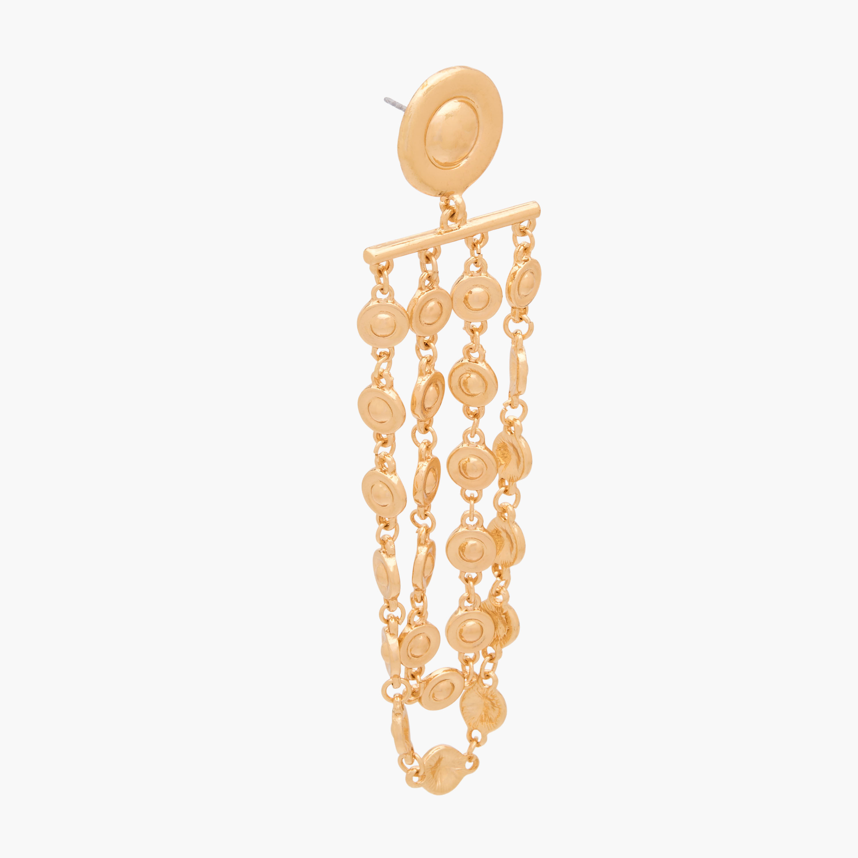 Gold Tone Drop Earrings with Pushback Closure-women-watchesandjewellery-jewellery-earrings-image-2