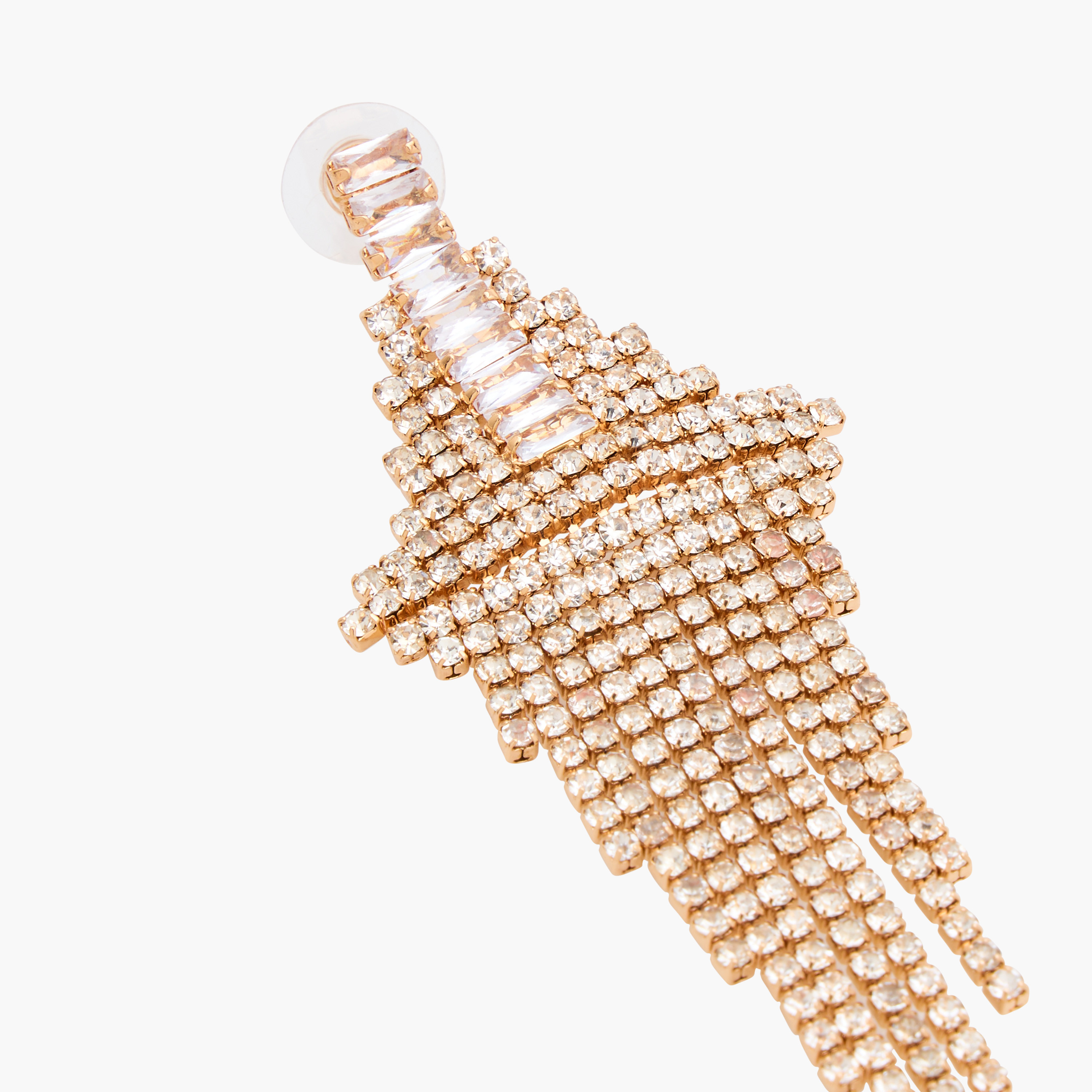 Stone Embellished Dangling Earrings with Pushback Closure-women-watchesandjewellery-jewellery-earrings-image-4