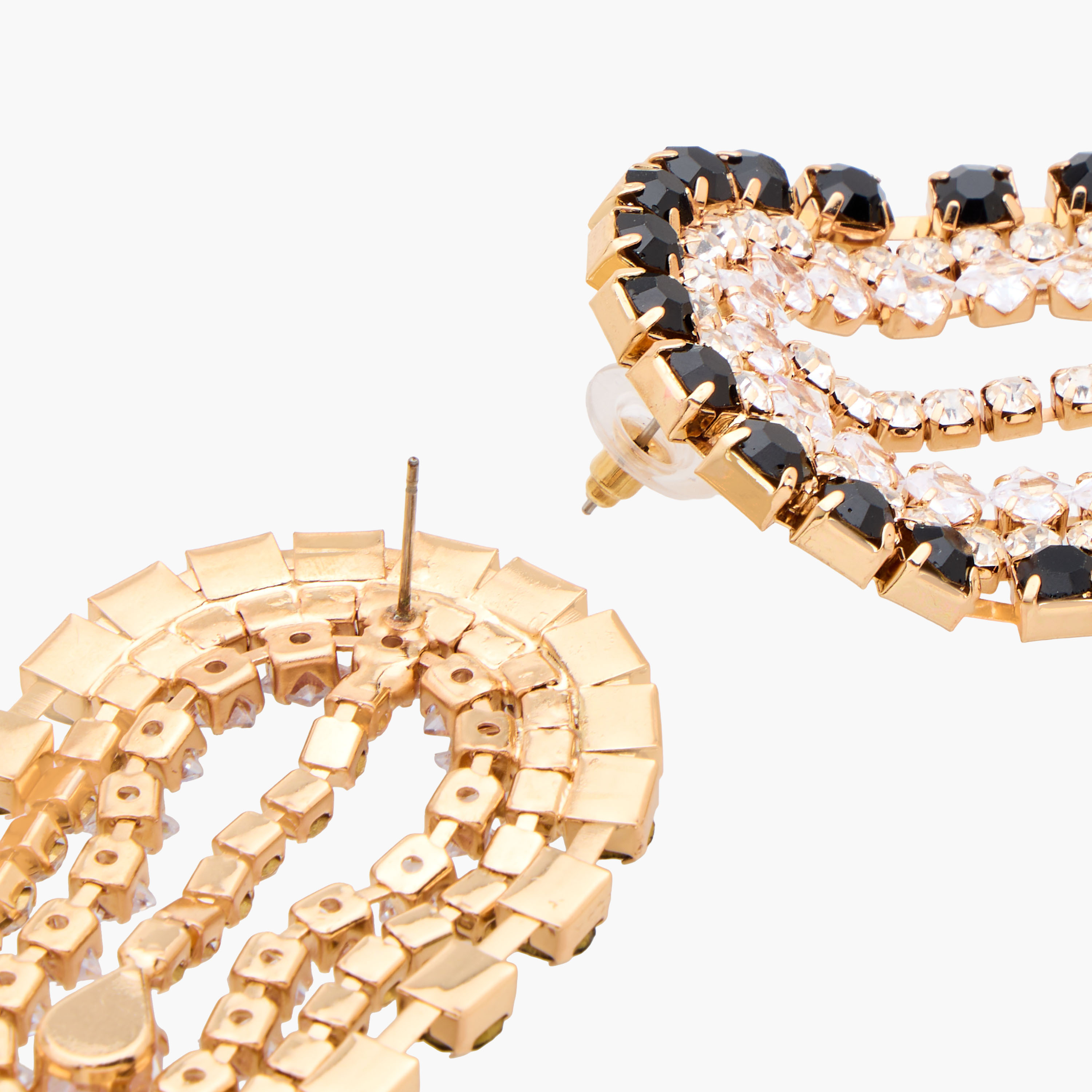 حلقان متدلية مزينة بأحجار مع مكبس إغلاق خلفي-women-watchesandjewellery-jewellery-earrings-image-3