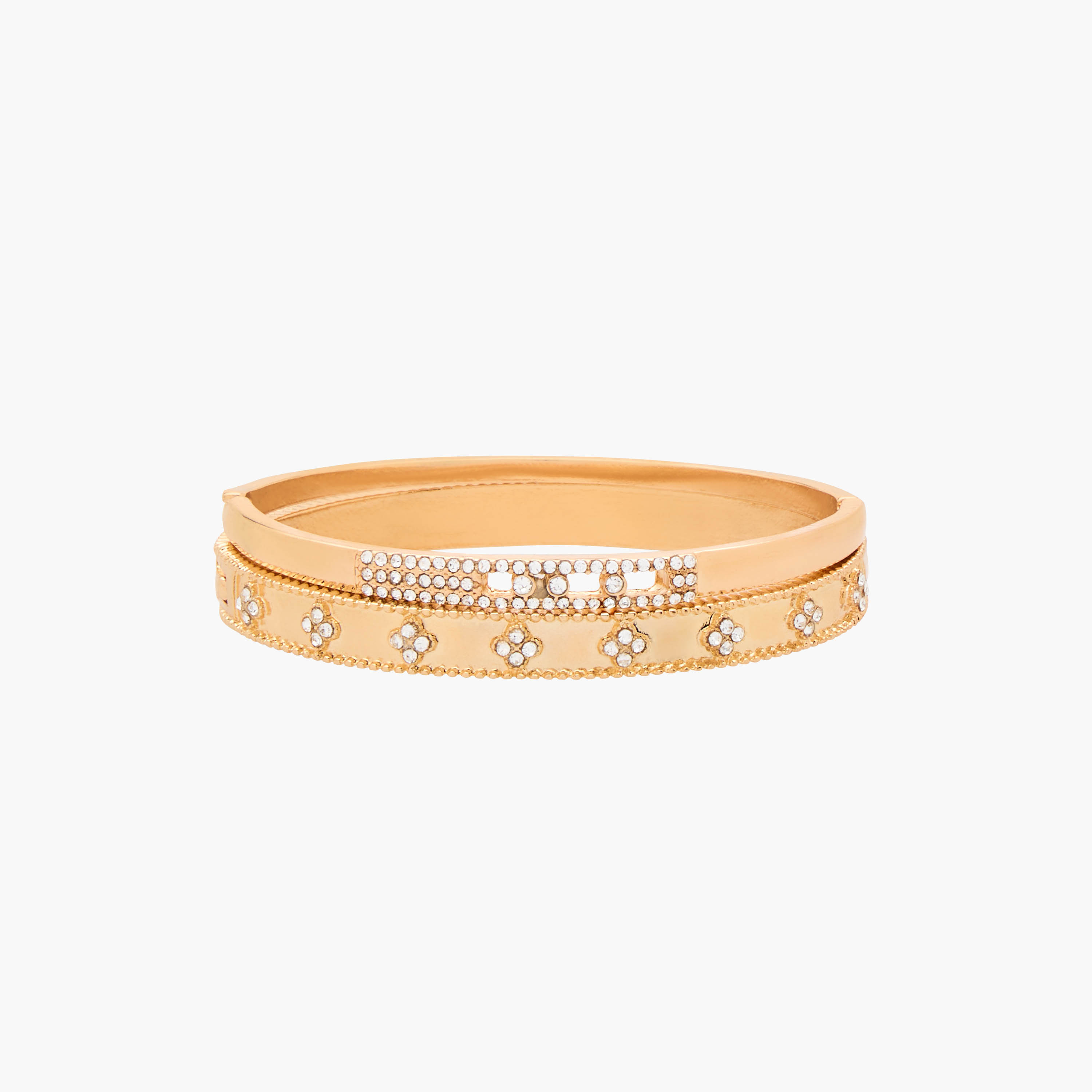 Pack of 2 Gold Tone Stone Embellished Bangle-women-watchesandjewellery-jewellery-banglesandbracelets-image-1