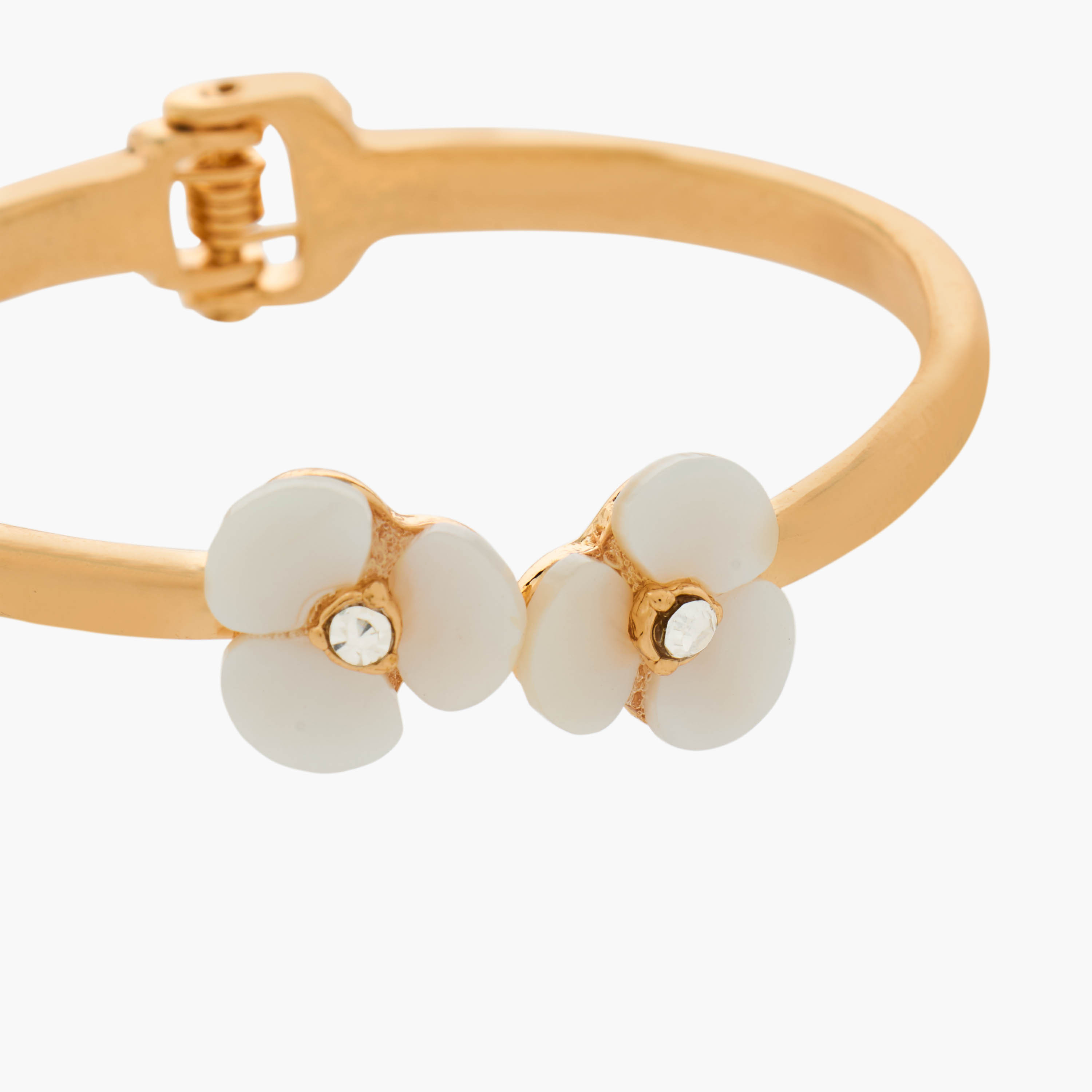 Metal Floral Embellished Bracelet-women-watchesandjewellery-jewellery-banglesandbracelets-image-3