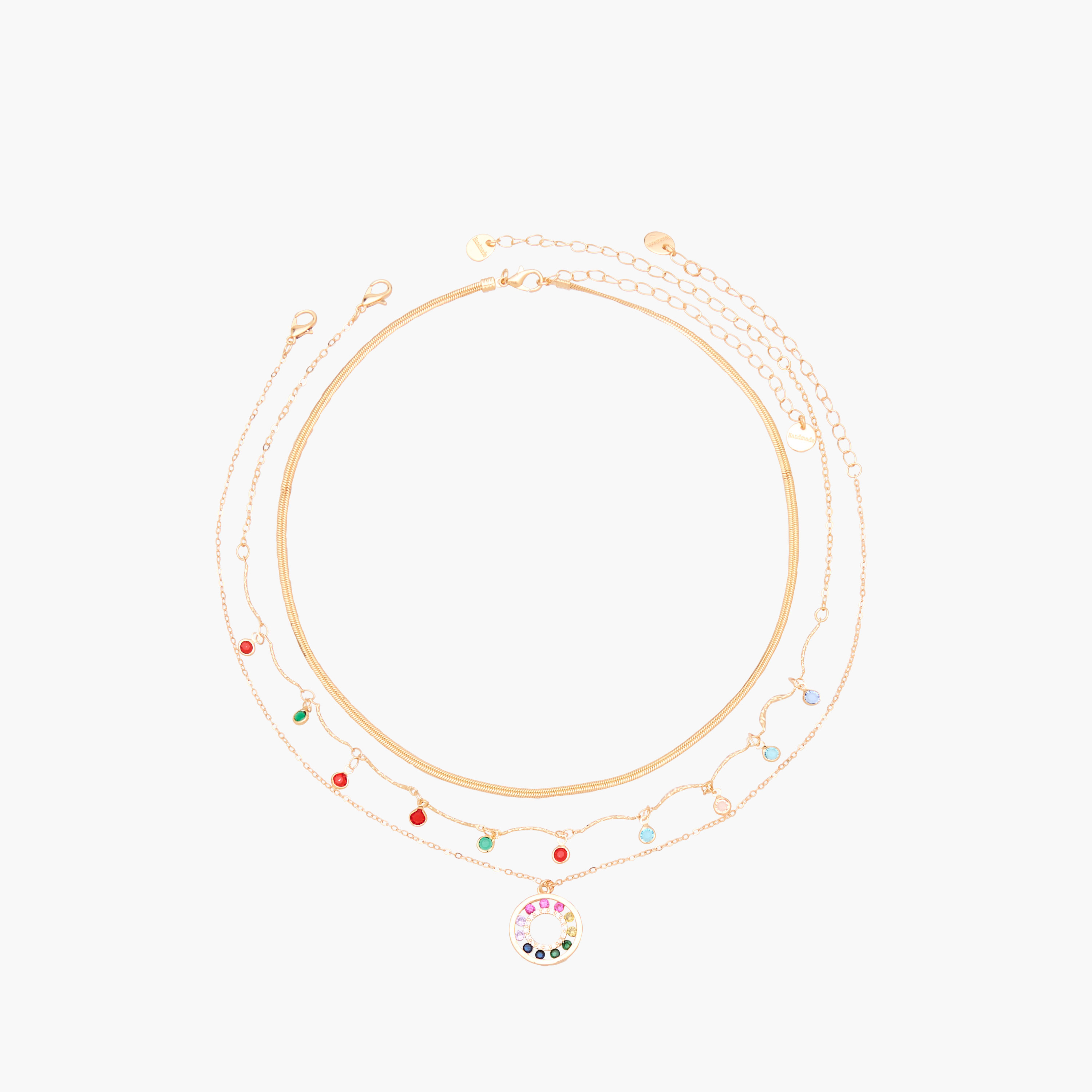أعقاد بلون ذهبي وتصاميم متنوعة - عبوة 3 قطع-women-watchesandjewellery-jewellery-necklacesandpendants-image-1
